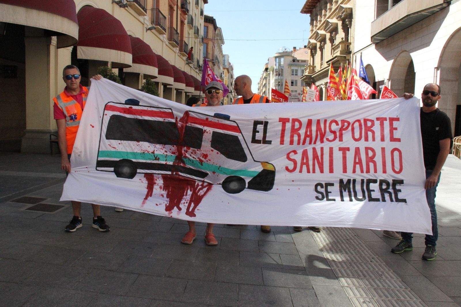 Manifestación del Primero de Mayo de UGT y CCOO en Huesca. Foto Carlos Neofato