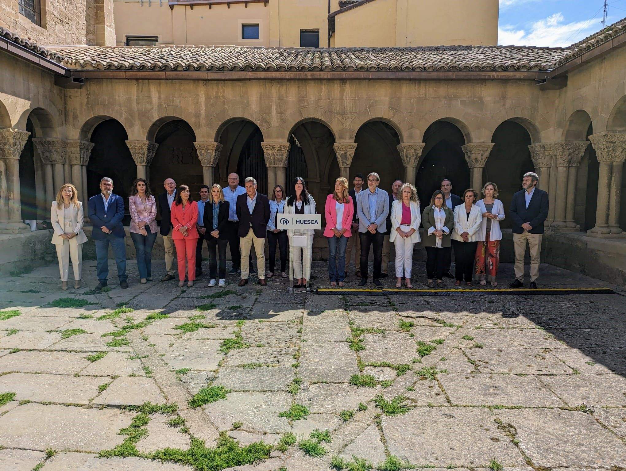 Candidatura del Partido Popular al Ayuntamiento de Huesca encabezada por Lorena Orduna