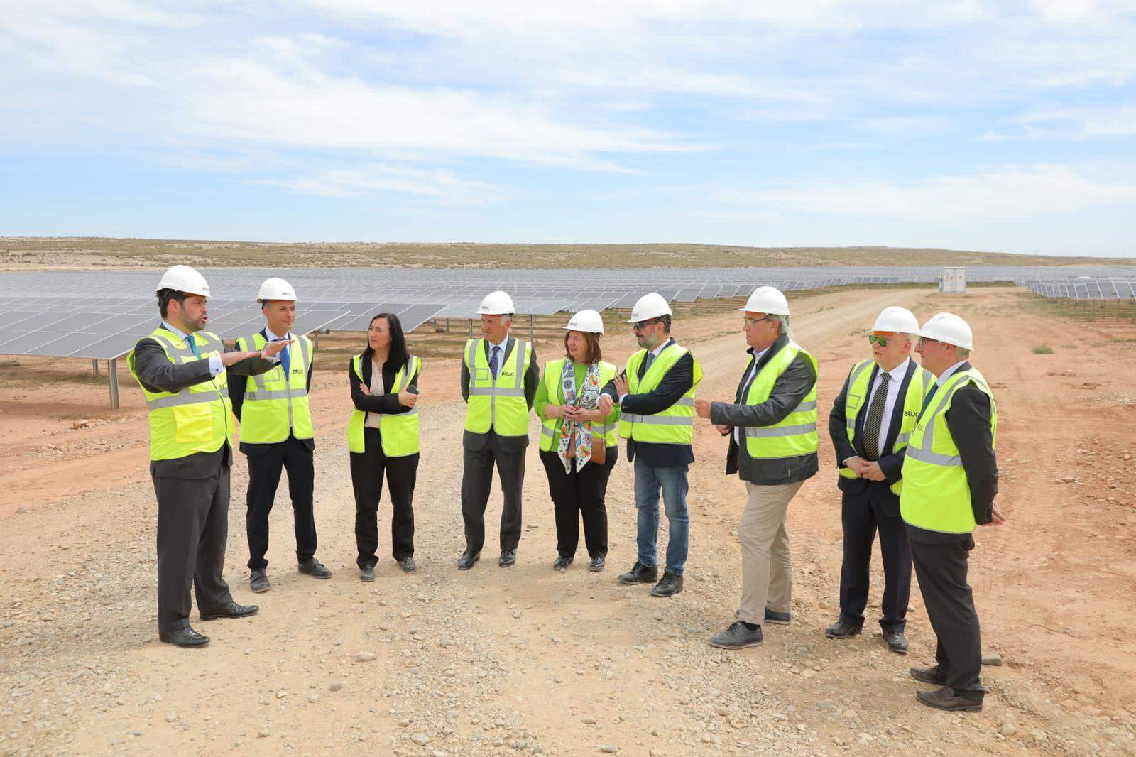 Javier Lambán ha visitado este jueves Fuentes de Ebro, donde ha hablado de la unión de estaciones.