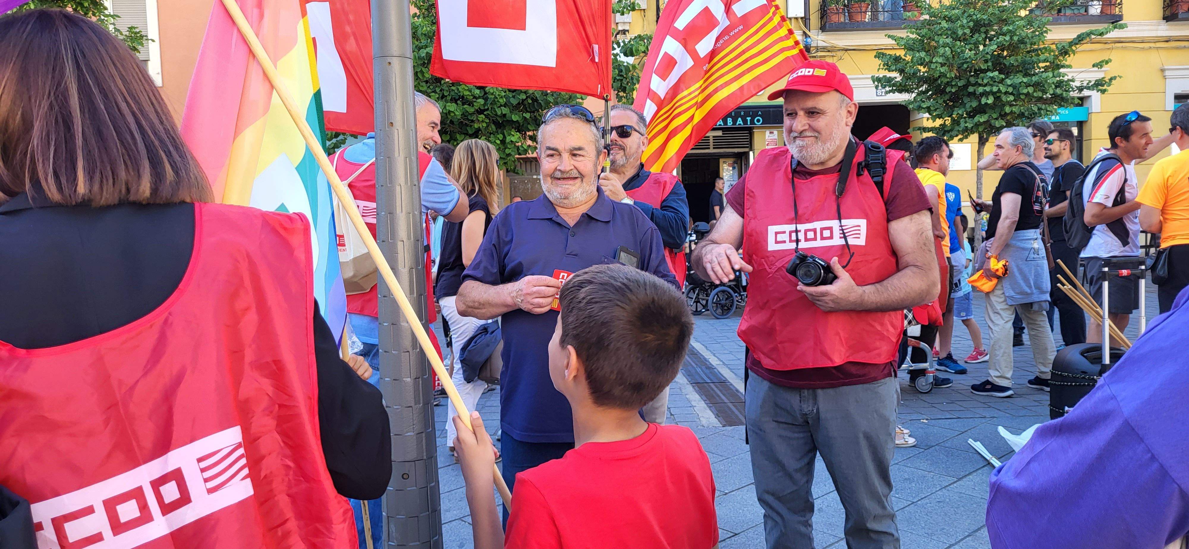 Manifestación de trabajadores municipales de Huesca. Foto: Mercedes Manterola