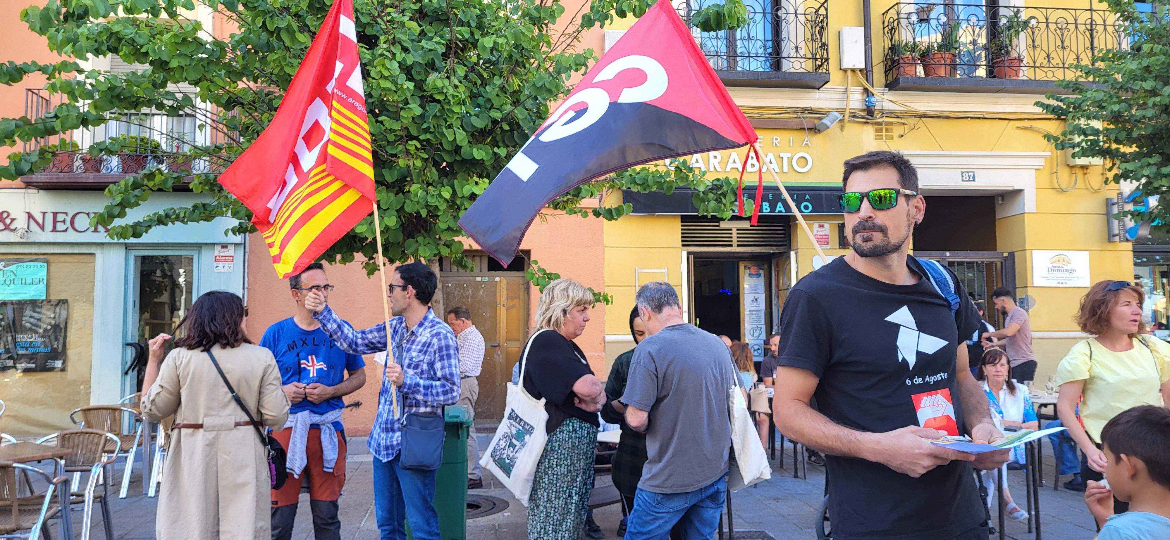 Manifestación de trabajadores municipales de Huesca. Foto: Mercedes Manterola