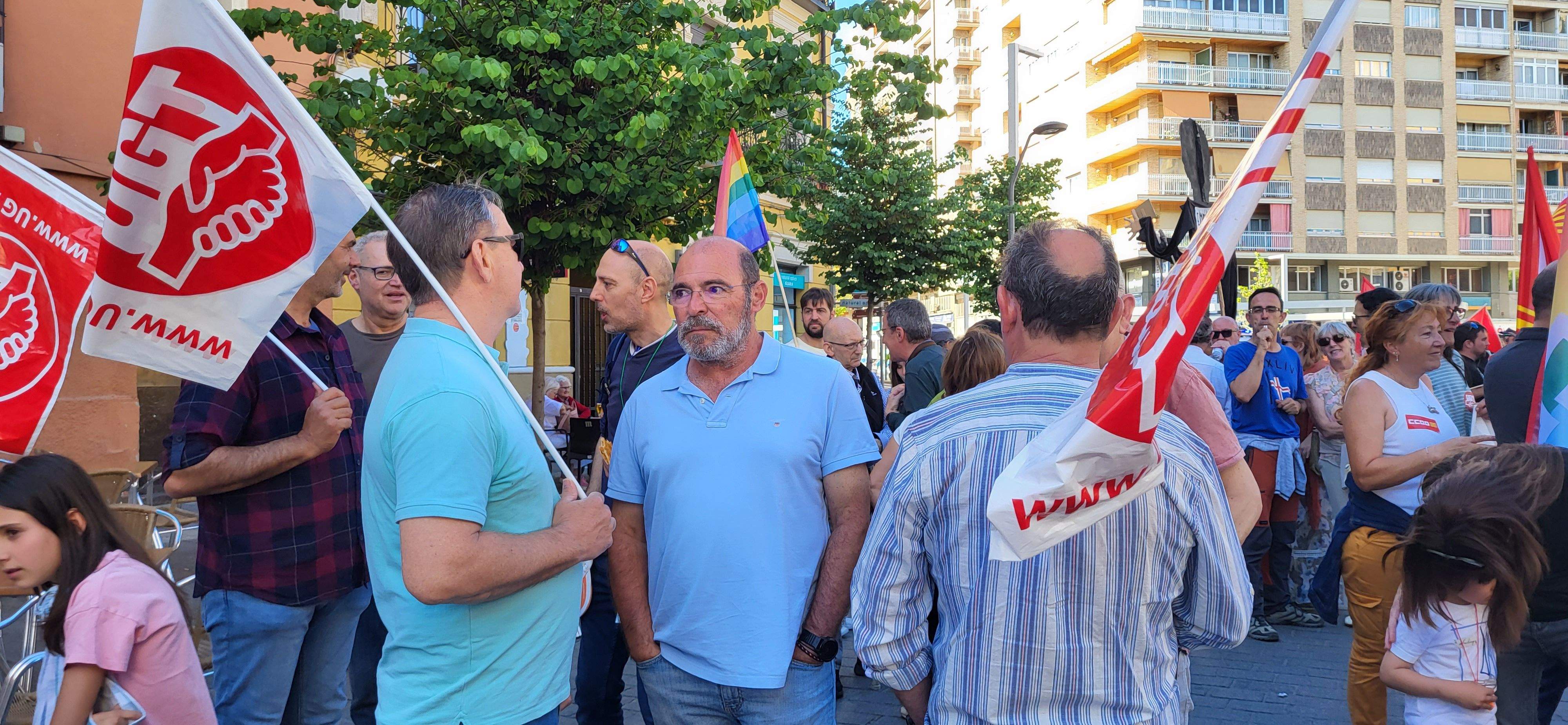Manifestación de trabajadores municipales de Huesca. Foto: Mercedes Manterola