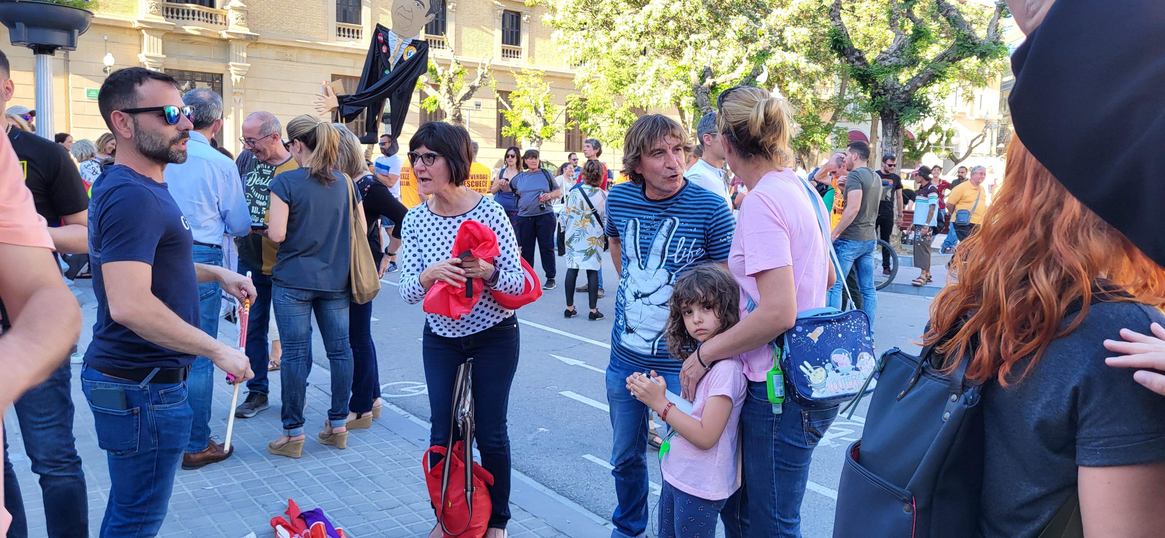 Manifestación de trabajadores municipales de Huesca. Foto: Mercedes Manterola