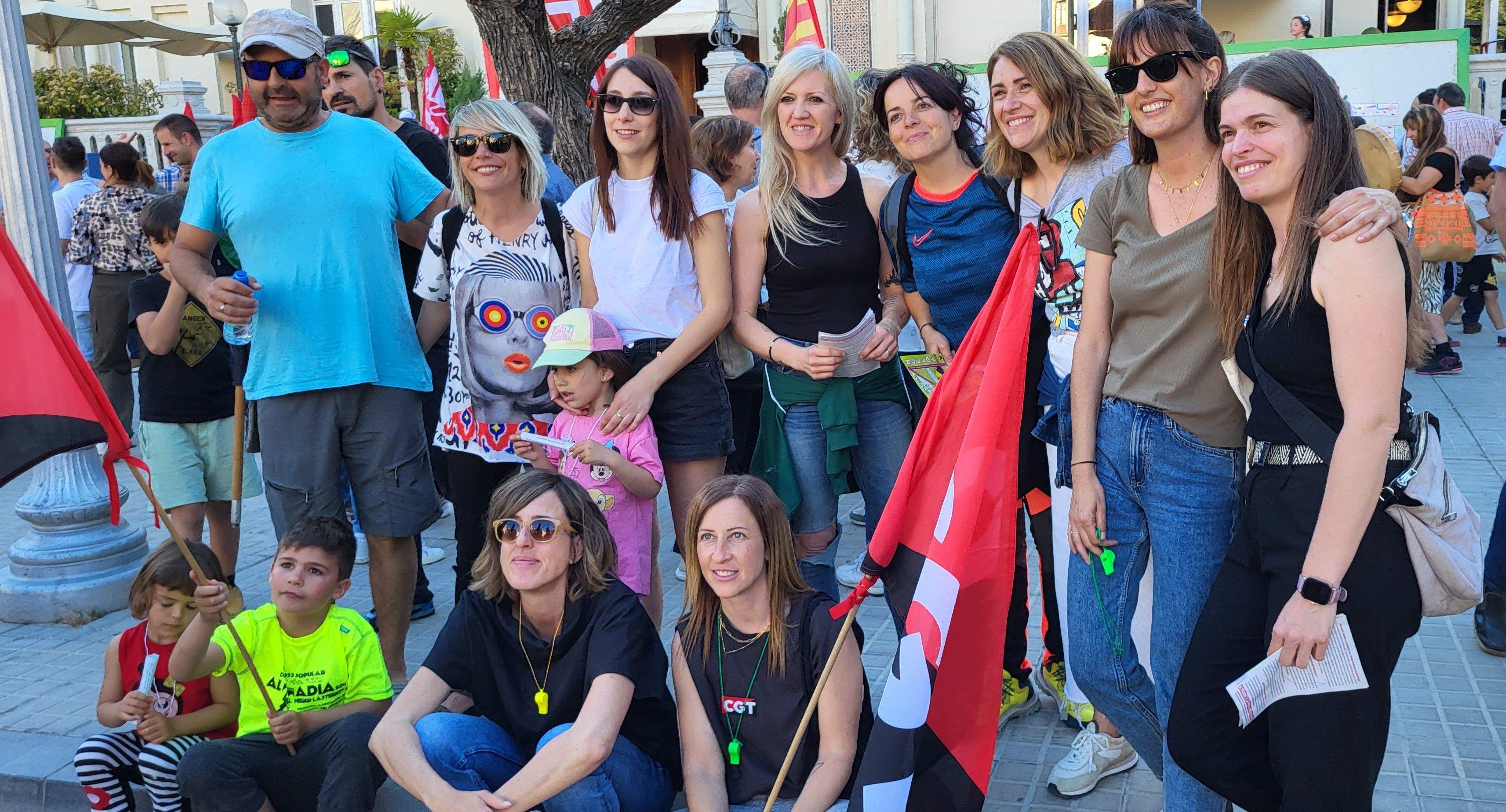 Manifestación de trabajadores municipales de Huesca. Foto: Mercedes Manterola