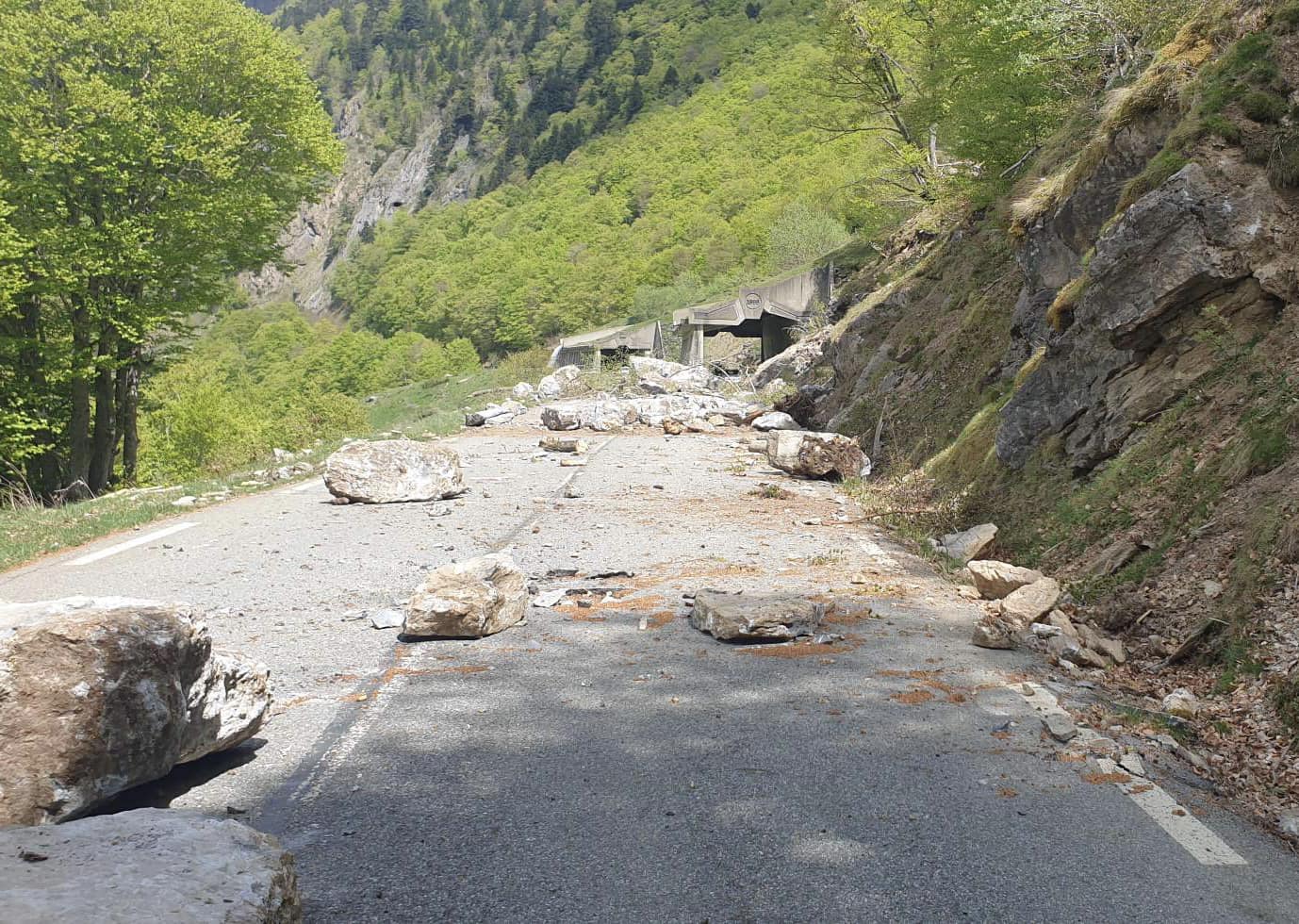 Imagen del desprendimiento en el lado francés del Portalet.