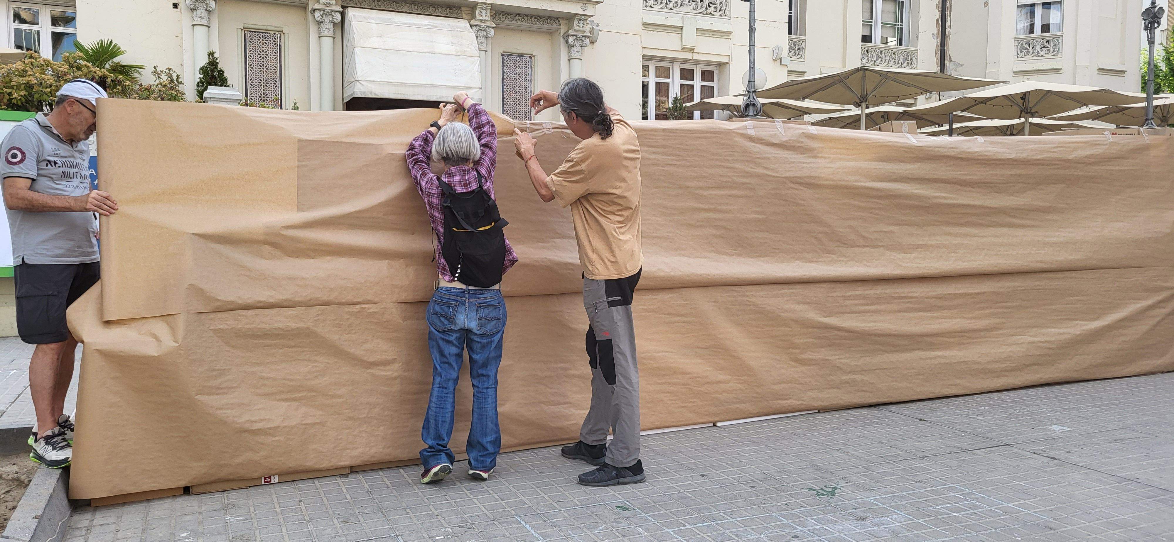 Acto de Amnistía Internacional Huesca, contra el aparheid de Israel a Palestina. Foto Myriam Martínez