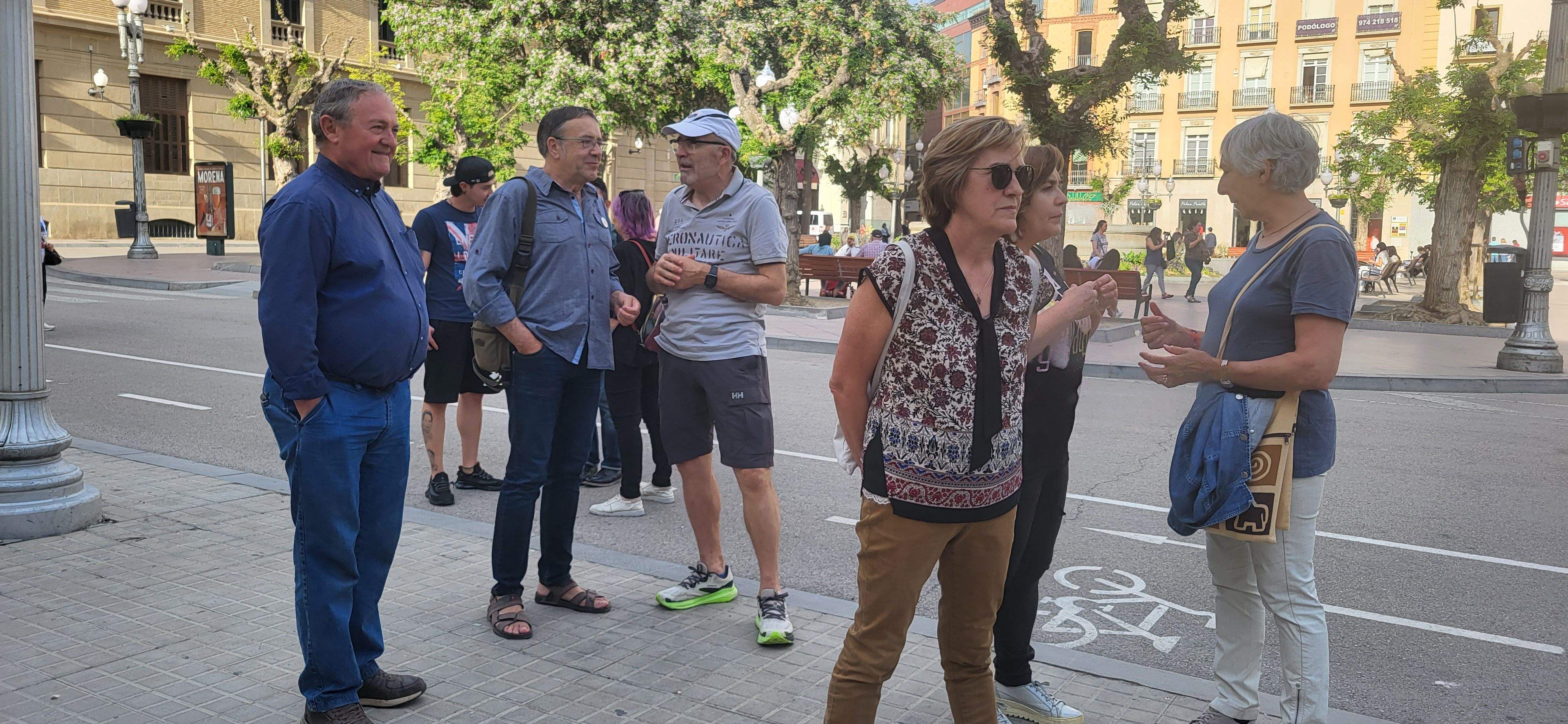 Acto de Amnistía Internacional Huesca, contra el aparheid de Israel a Palestina. Foto Myriam Martínez