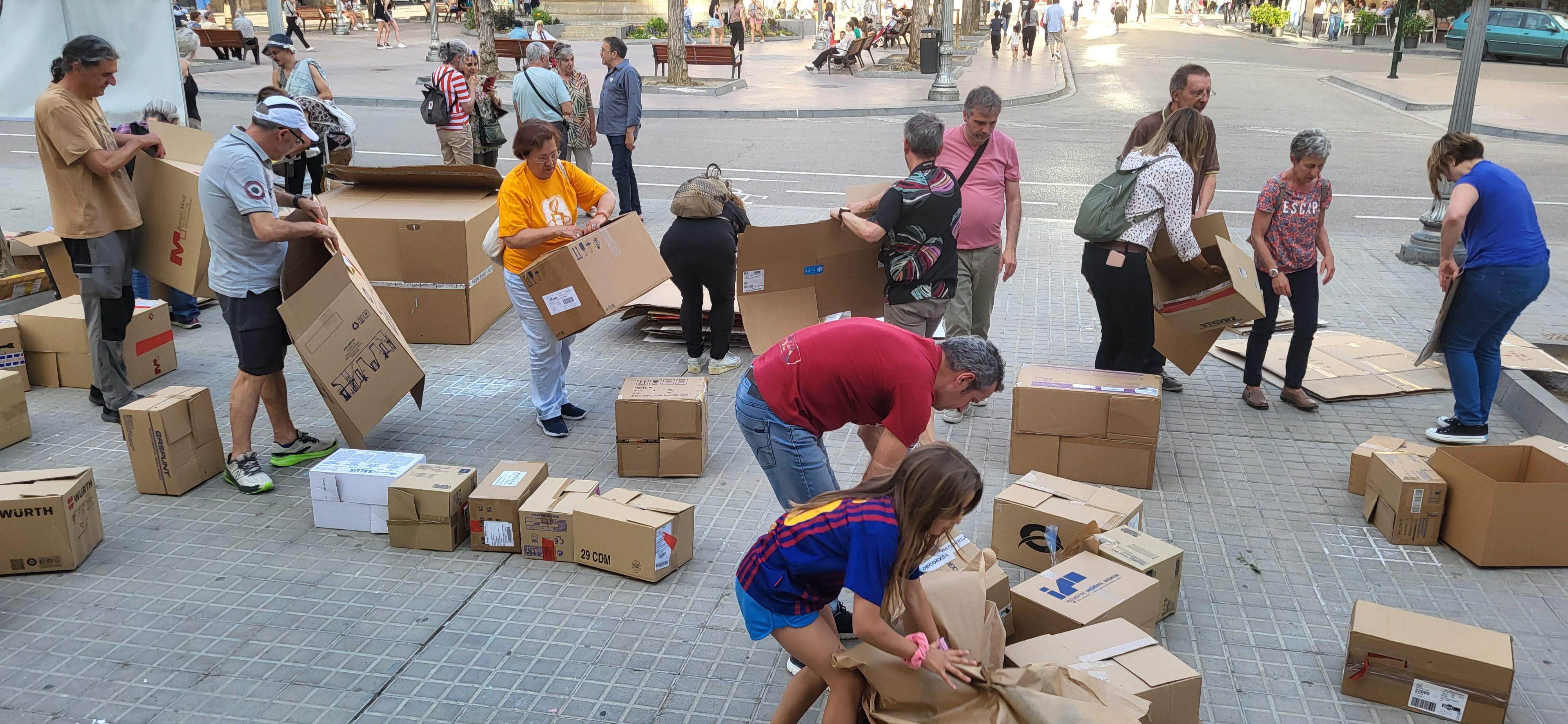 Acto de Amnistía Internacional Huesca, contra el aparheid de Israel a Palestina. Foto Myriam Martínez