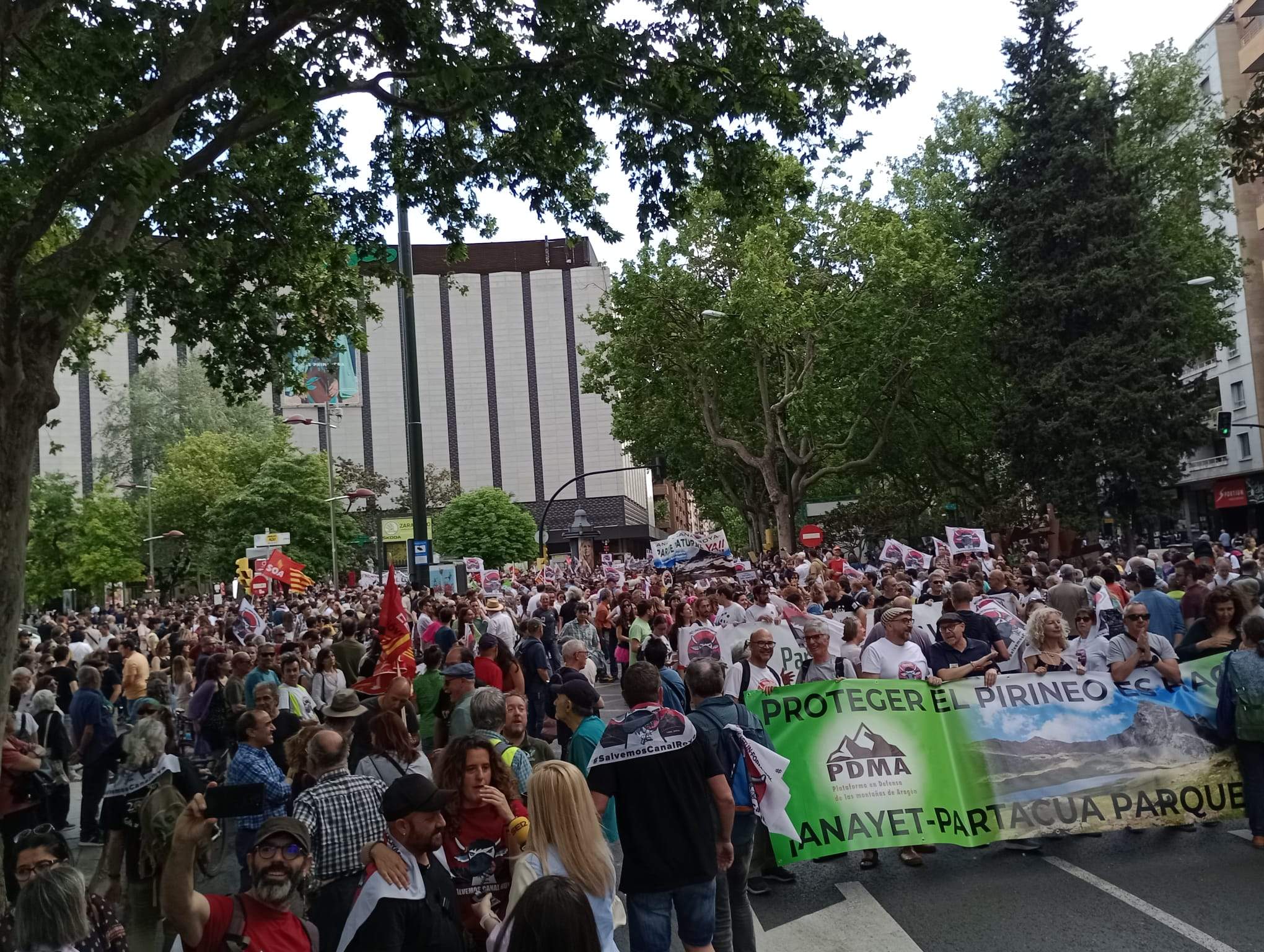 Manifestación en Zaragoza por la protección de Canal Roya. Foto: Isabel Arilla