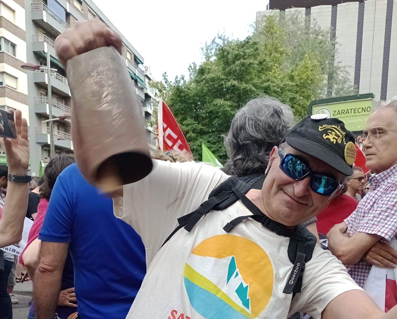 Manifestación en Zaragoza por la protección de Canal Roya. Foto: Isabel Arilla