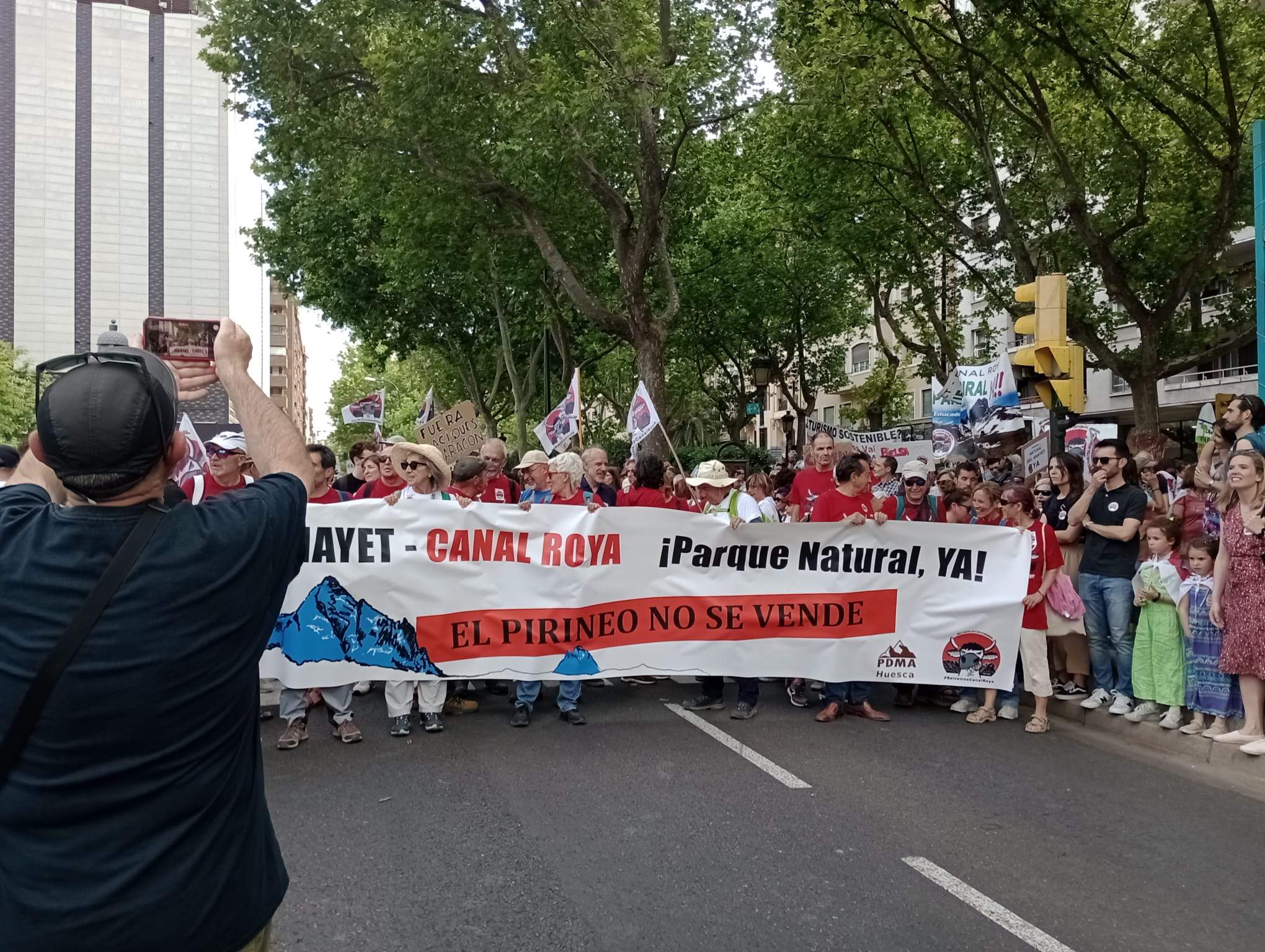 Manifestación en Zaragoza por la protección de Canal Roya. Foto: Isabel Arilla