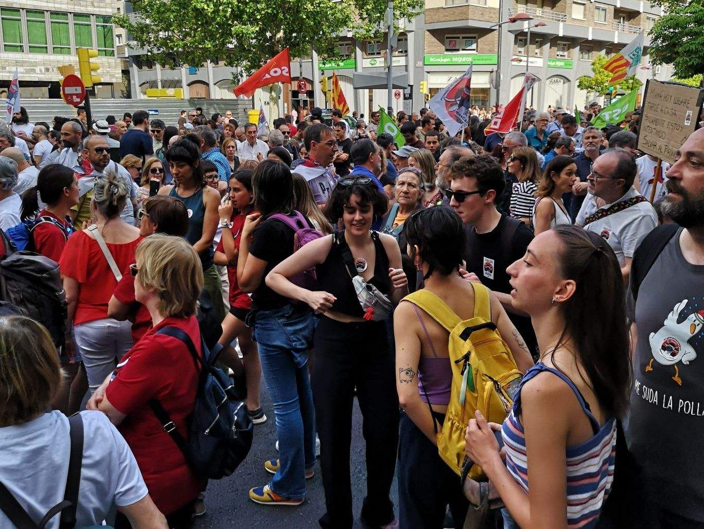 Manifestación en Zaragoza por la protección de Canal Roya. Foto: Marian Bandrés