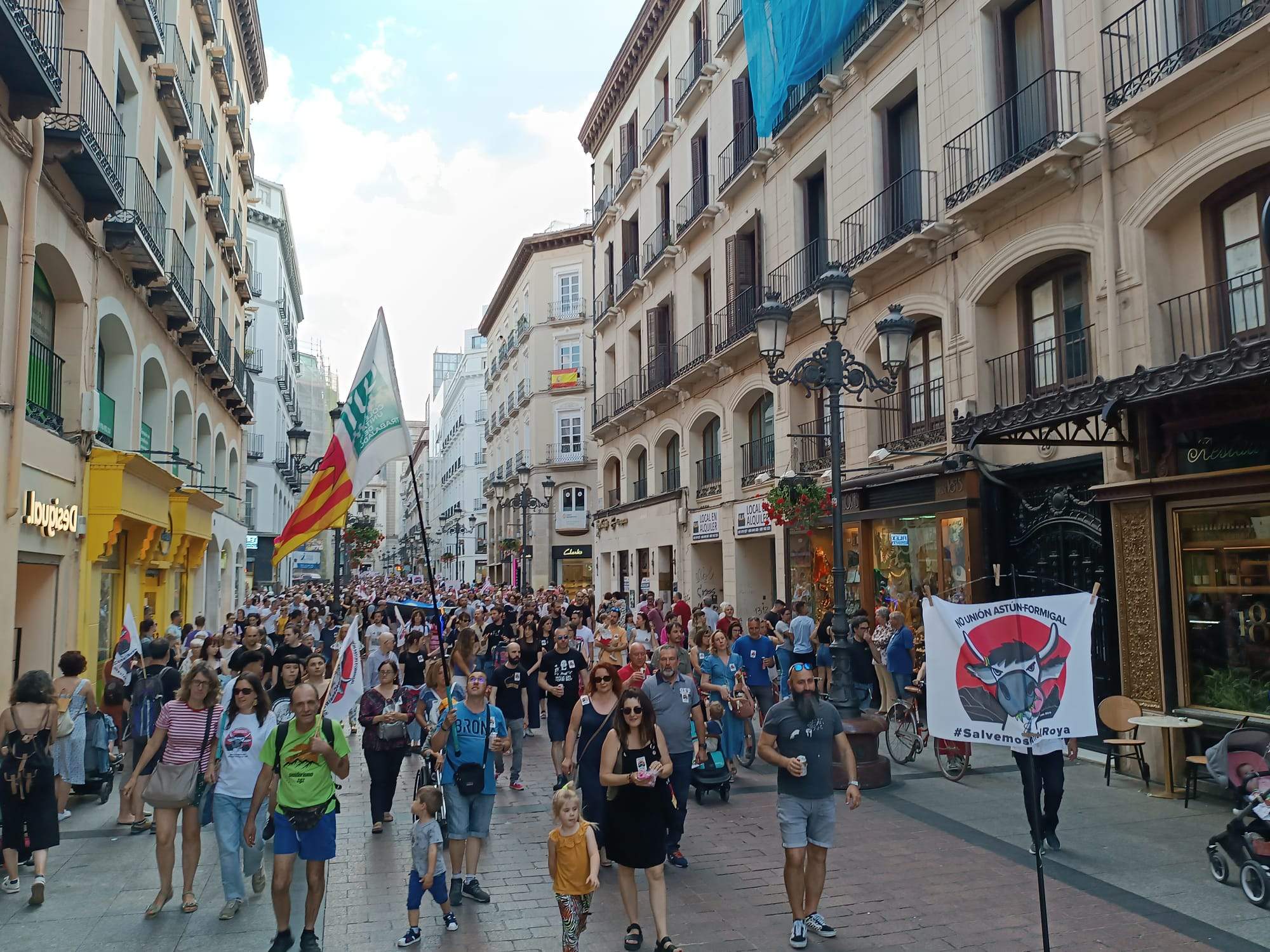 Manifestación en Zaragoza por la protección de Canal Roya.