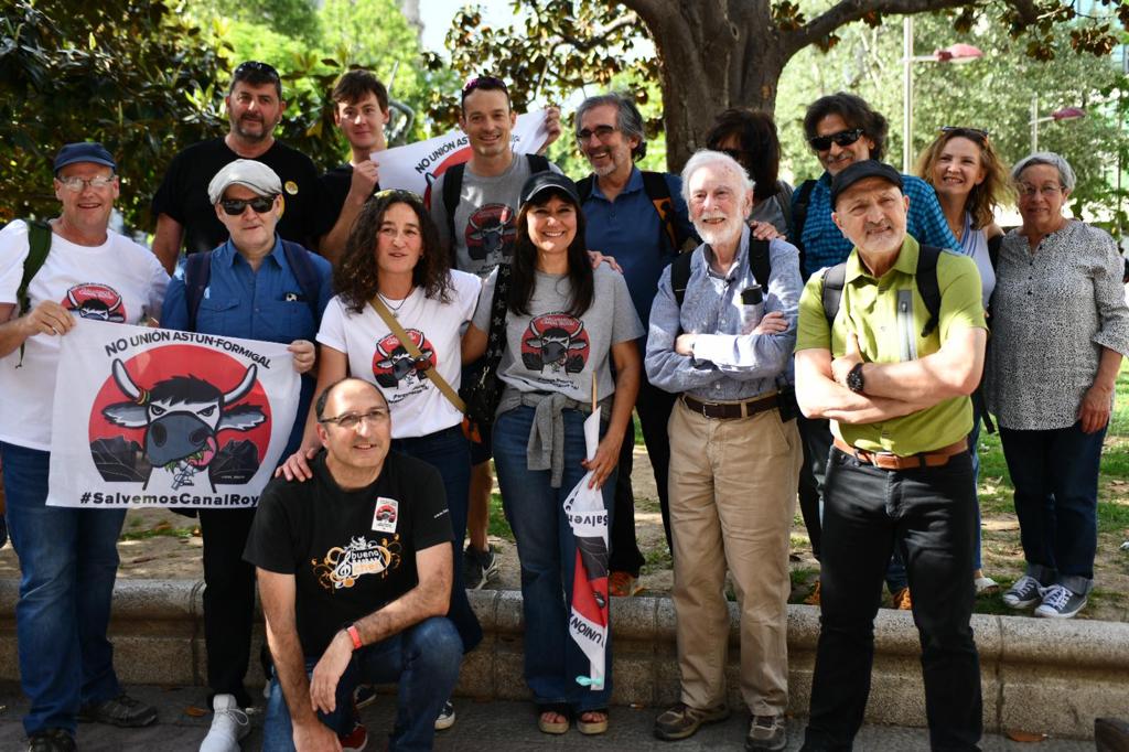 Manifestación en Zaragoza por la protección de Canal Roya. 