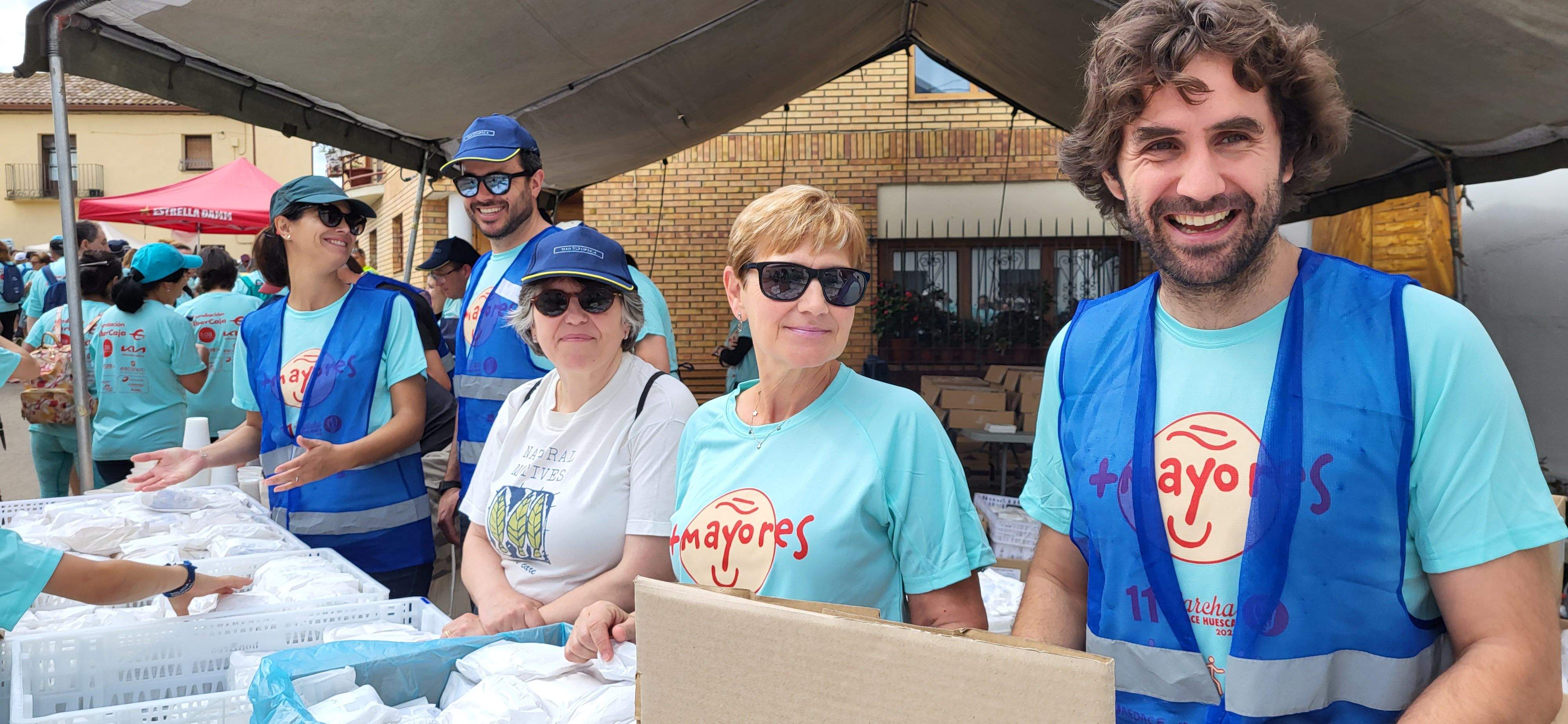 La Marcha Aspace en el avituallamiento de Banariés. Foto: Mercedes Manterola