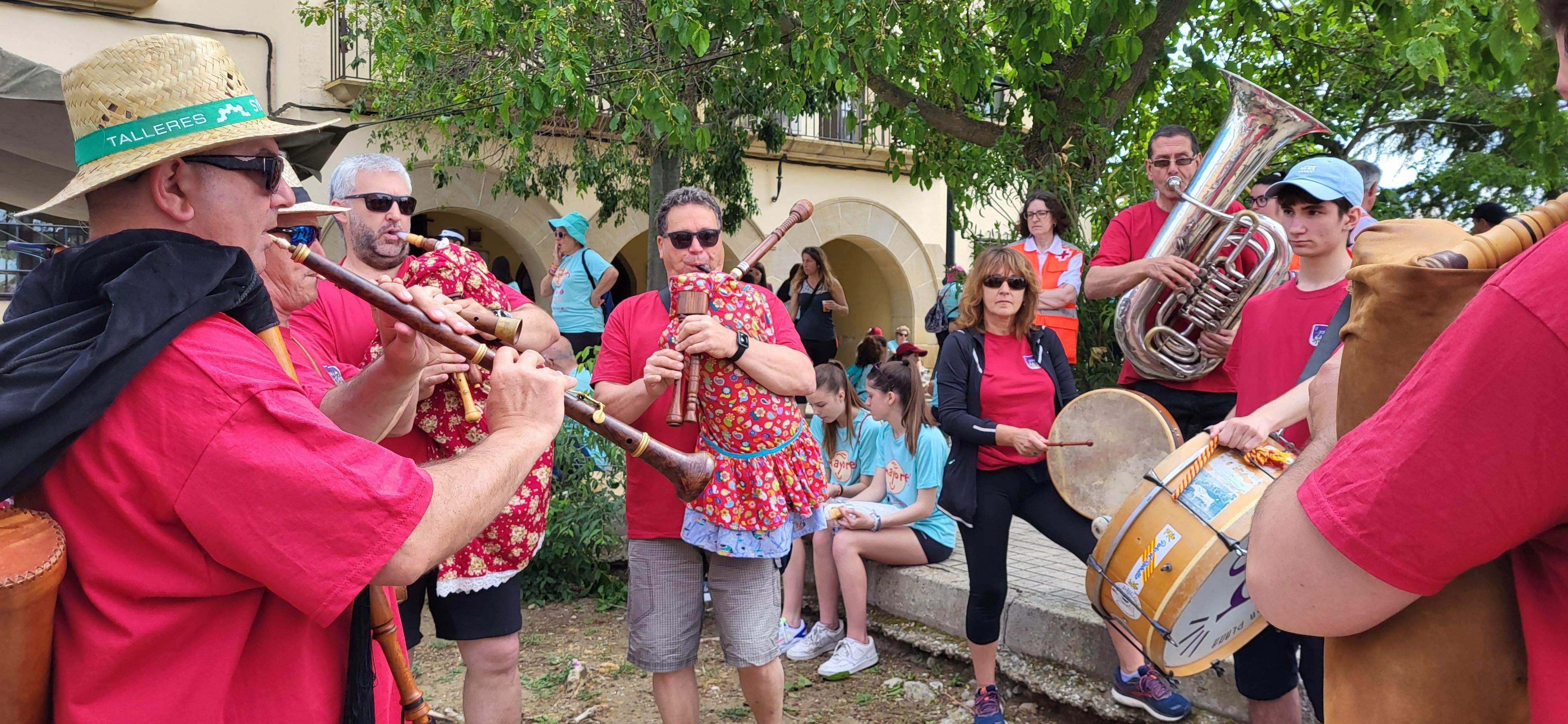 La Marcha Aspace en el avituallamiento de Banariés. Foto: Mercedes Manterola