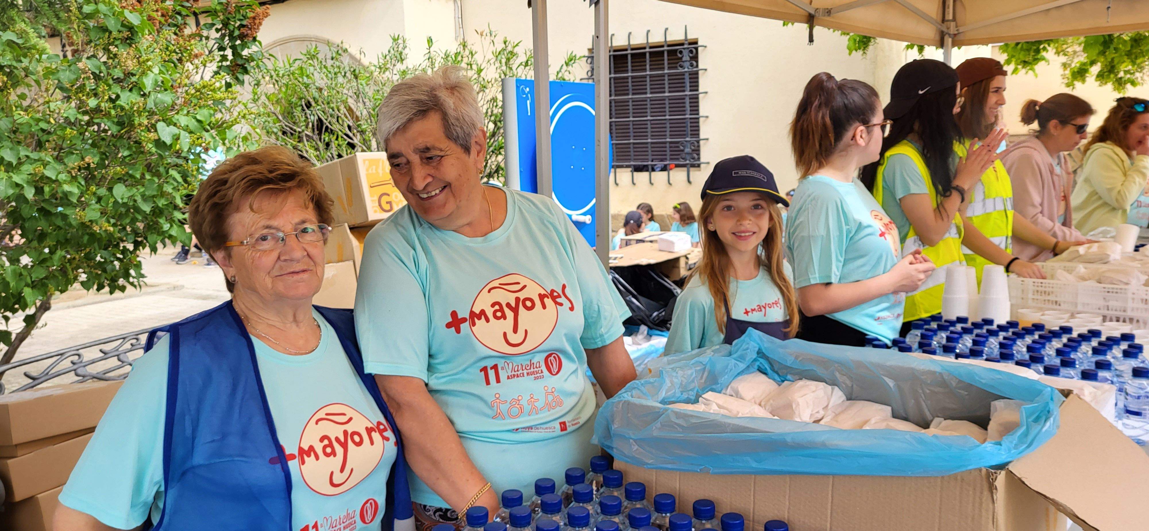 La Marcha Aspace en el avituallamiento de Banariés. Foto: Mercedes Manterola