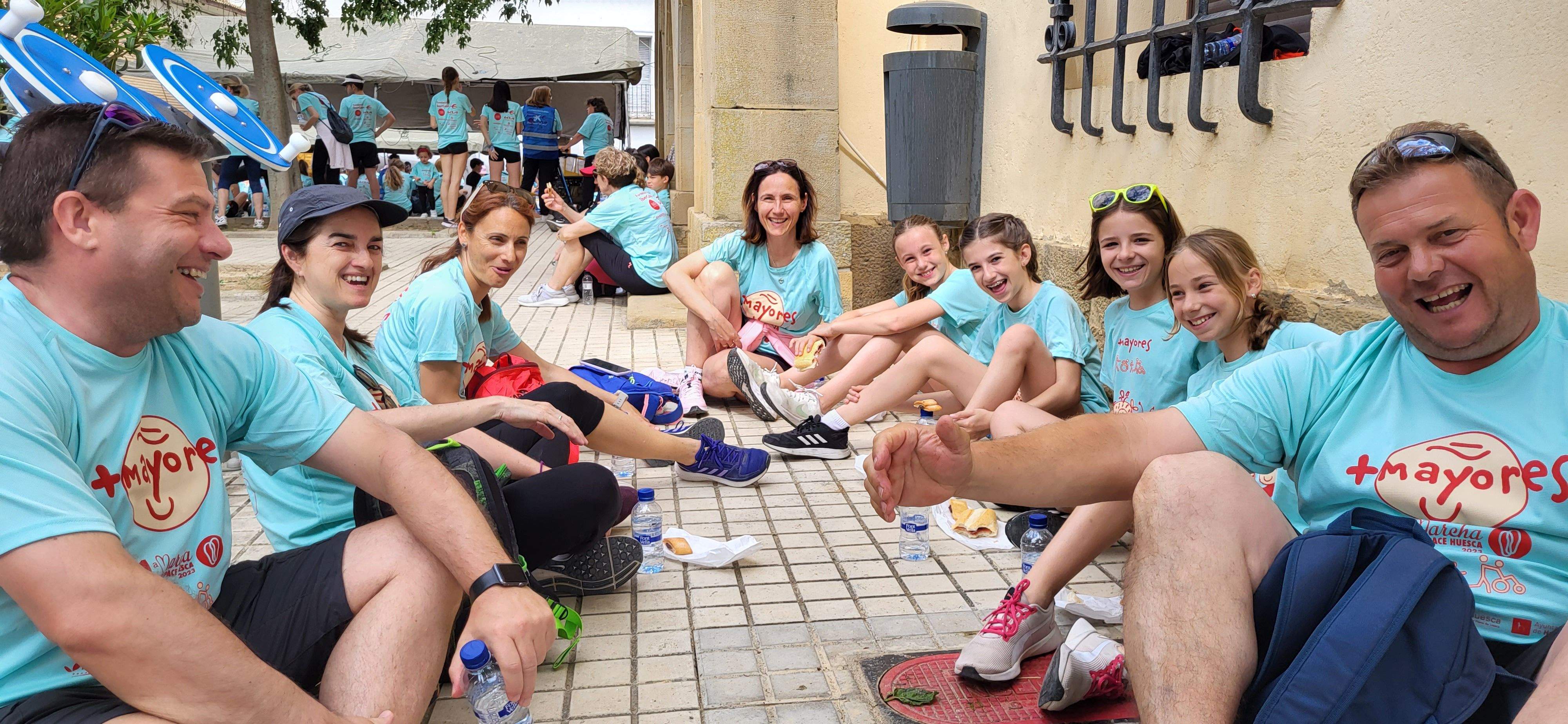 La Marcha Aspace en el avituallamiento de Banariés. Foto: Mercedes Manterola