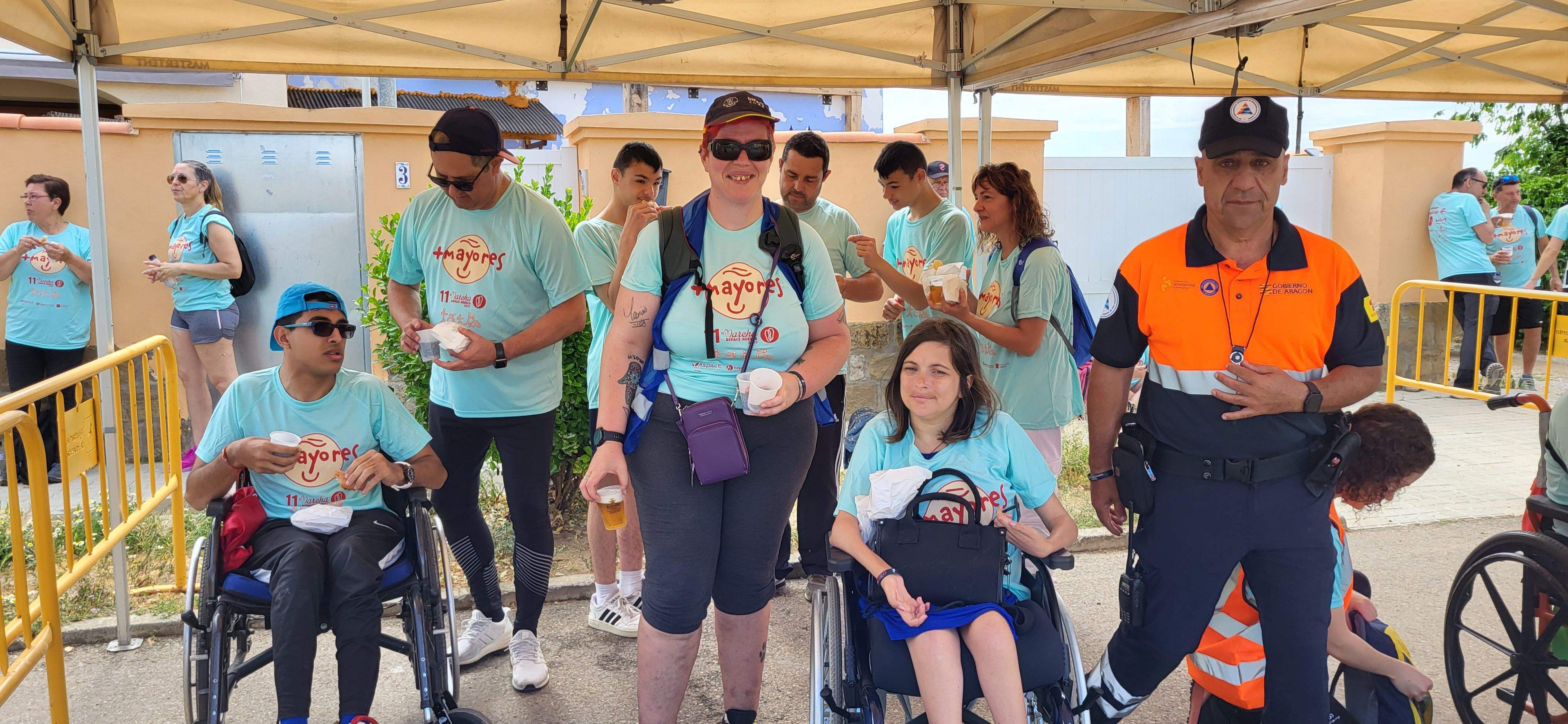 La Marcha Aspace en el avituallamiento de Banariés. Foto: Mercedes Manterola