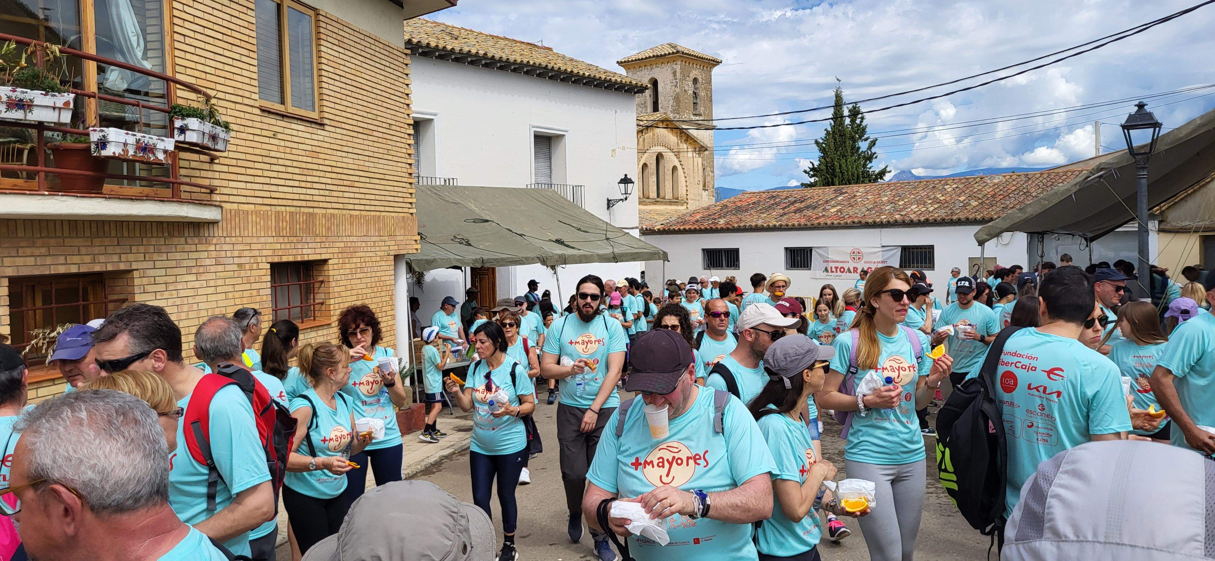 La Marcha Aspace en el avituallamiento de Banariés. Foto: Mercedes Manterola
