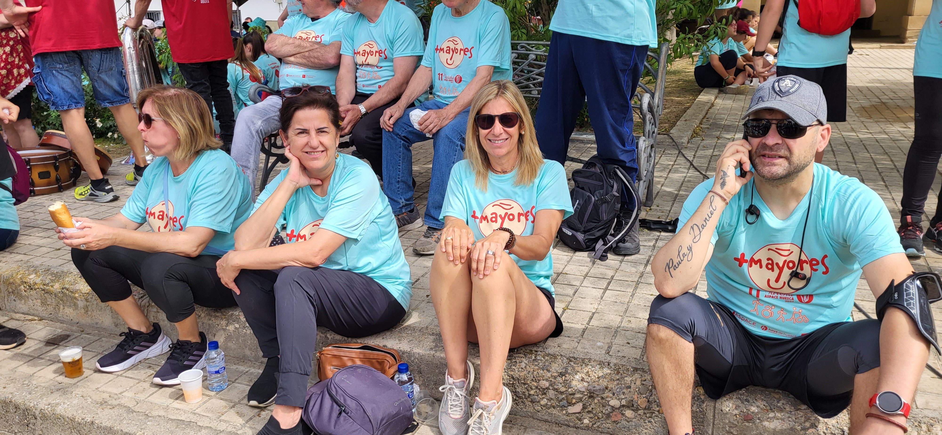 La Marcha Aspace en el avituallamiento de Banariés. Foto: Mercedes Manterola