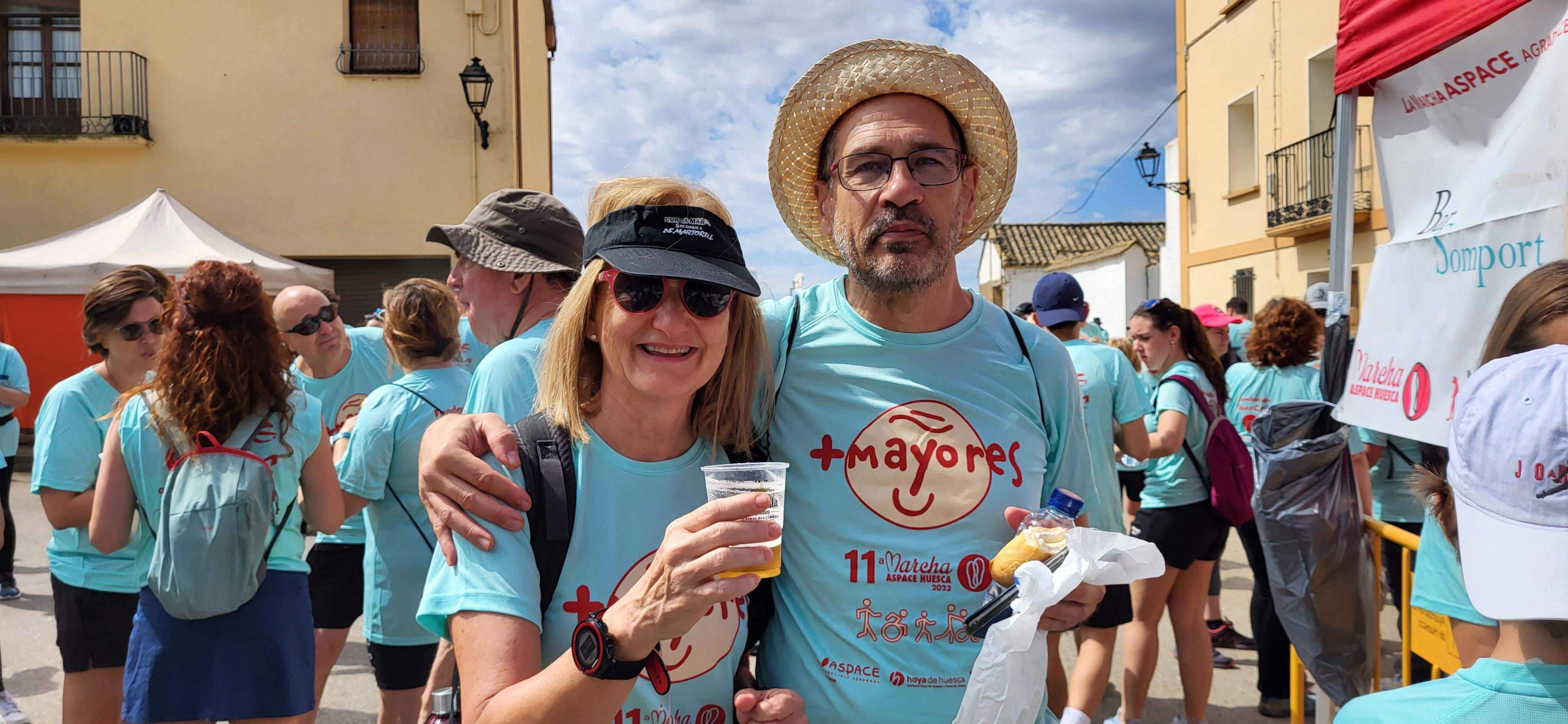 La Marcha Aspace en el avituallamiento de Banariés. Foto: Mercedes Manterola