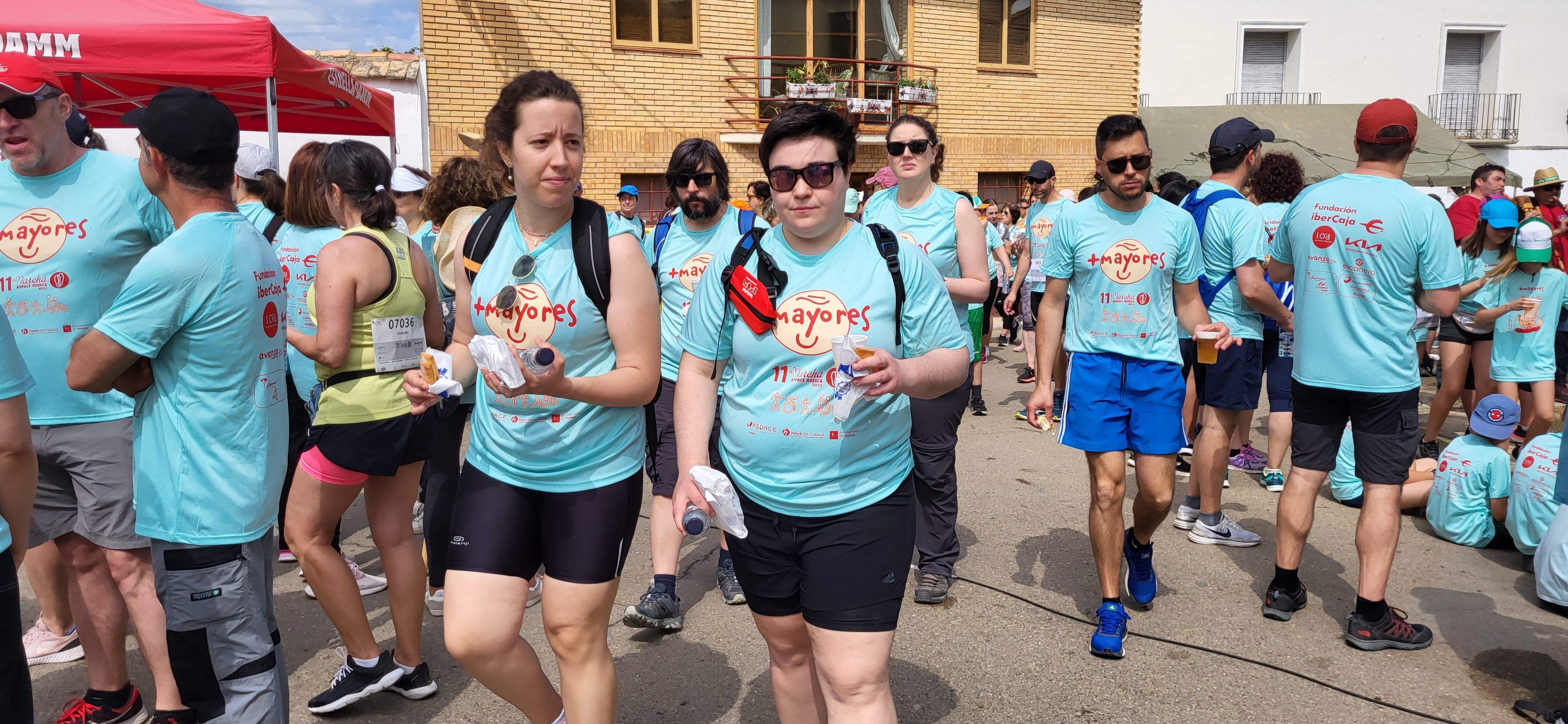 La Marcha Aspace en el avituallamiento de Banariés. Foto: Mercedes Manterola