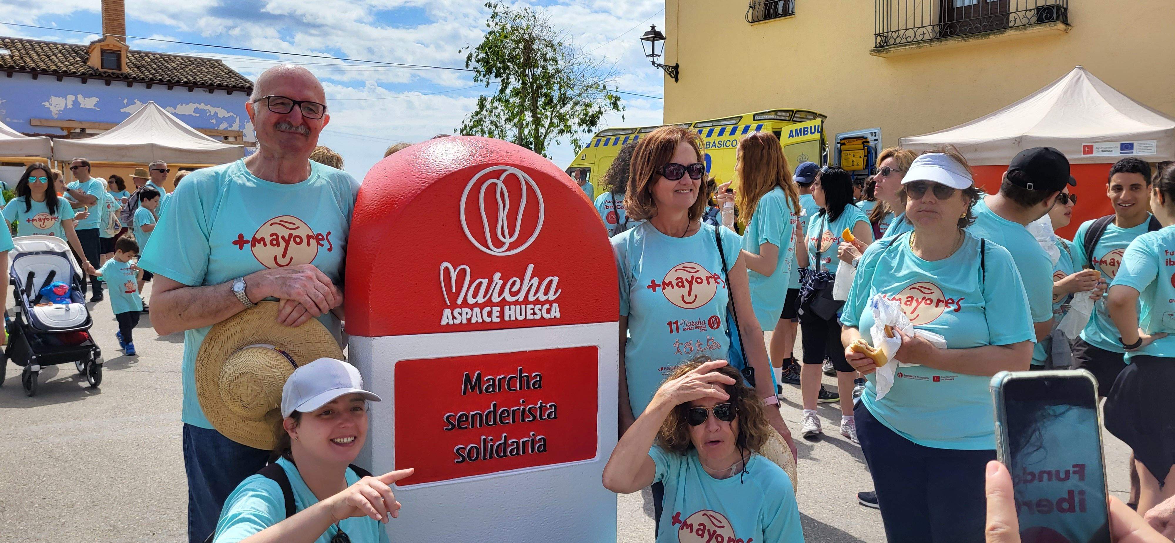 La Marcha Aspace en el avituallamiento de Banariés. Foto: Mercedes Manterola