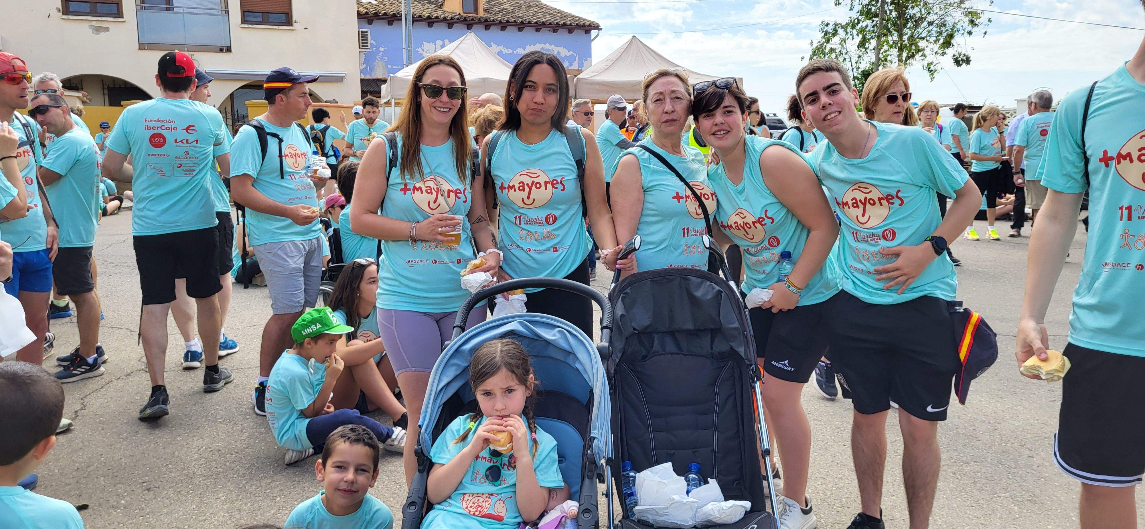 La Marcha Aspace en el avituallamiento de Banariés. Foto: Mercedes Manterola