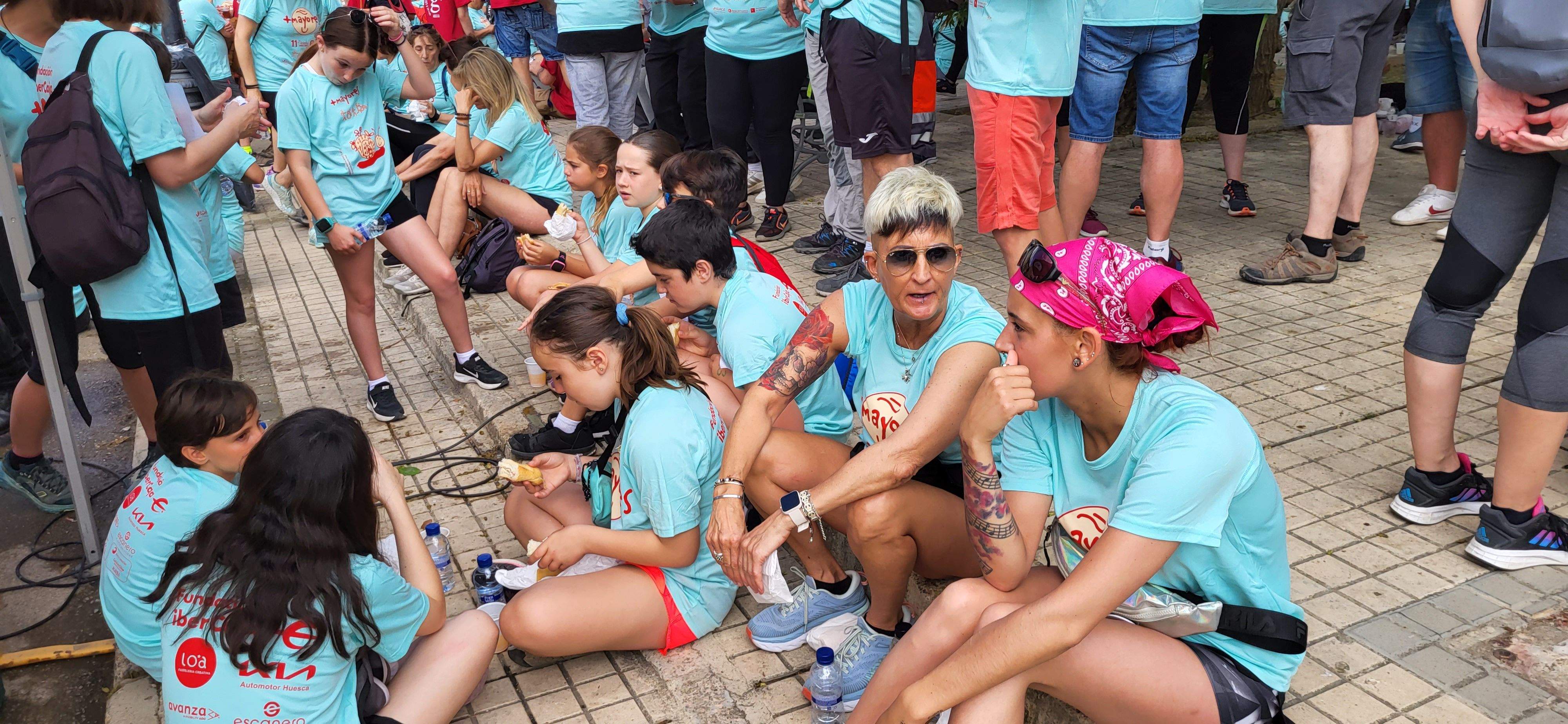 La Marcha Aspace en el avituallamiento de Banariés. Foto: Mercedes Manterola