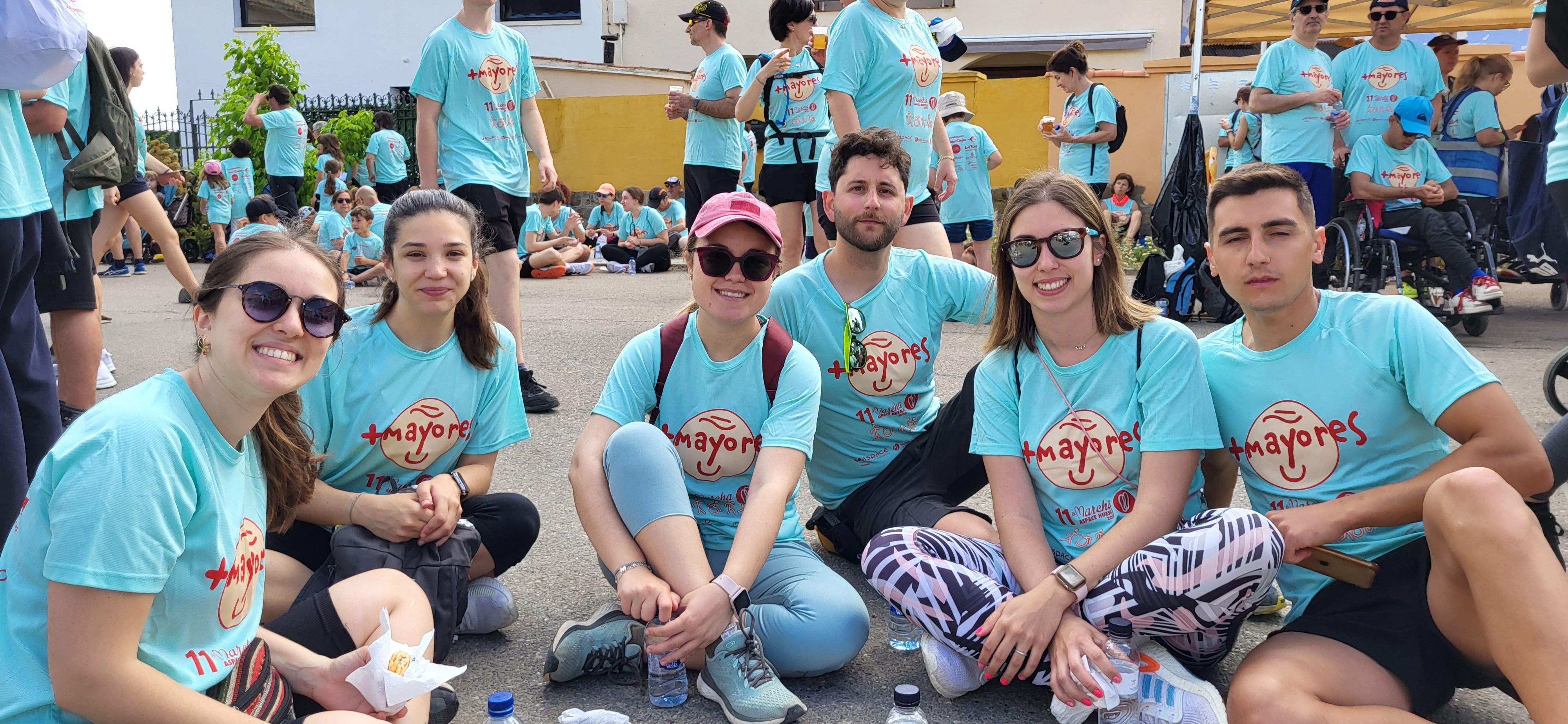 La Marcha Aspace en el avituallamiento de Banariés. Foto: Mercedes Manterola