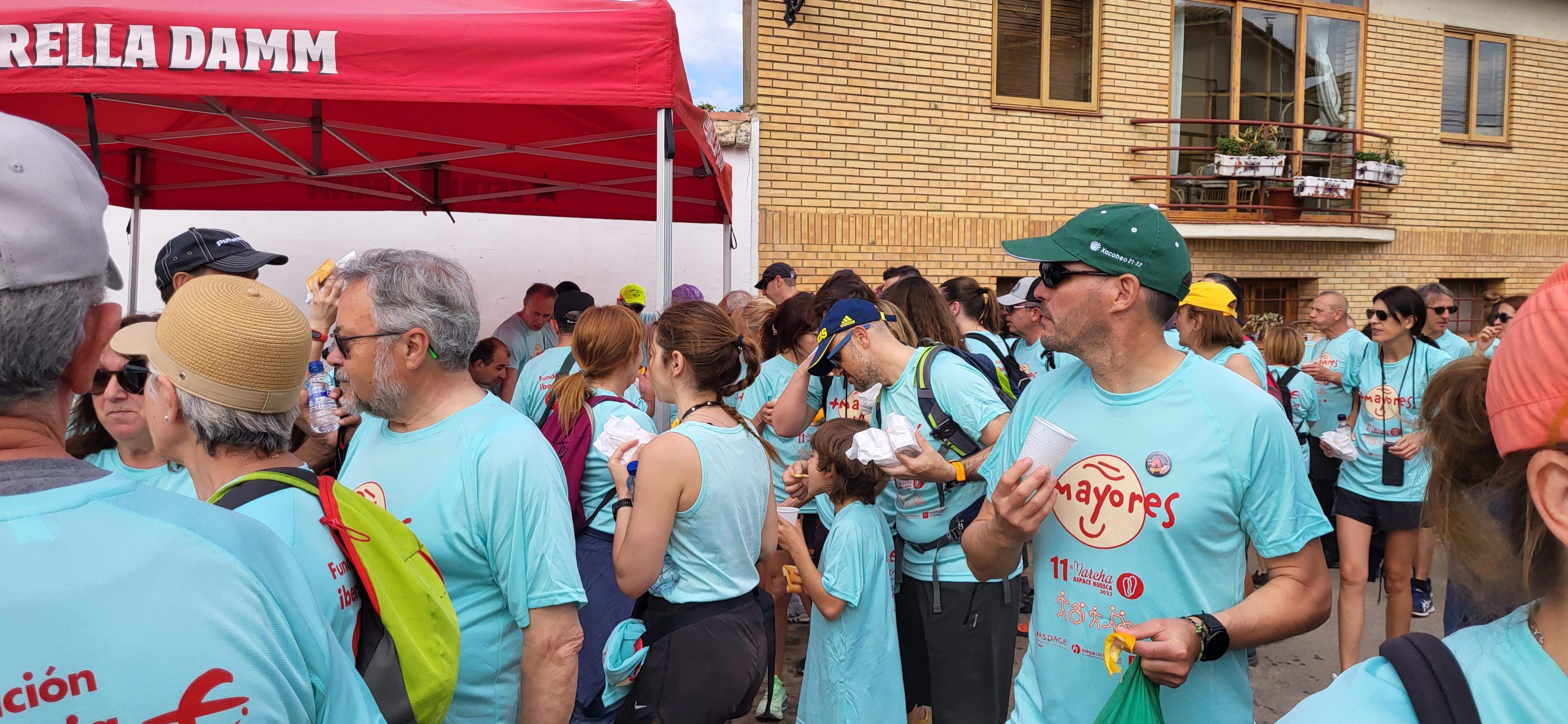 La Marcha Aspace en el avituallamiento de Banariés. Foto: Mercedes Manterola