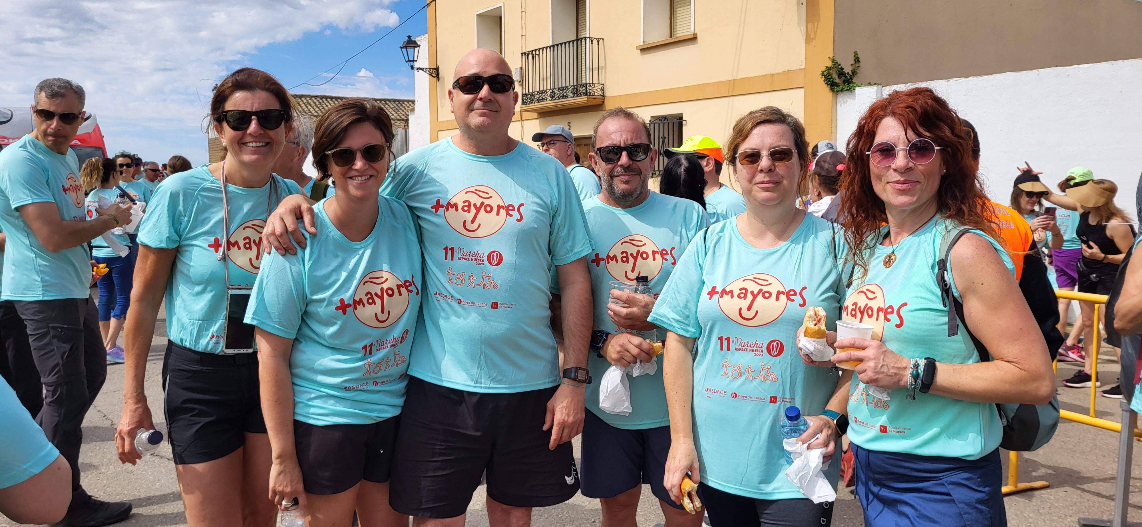 La Marcha Aspace en el avituallamiento de Banariés. Foto: Mercedes Manterola