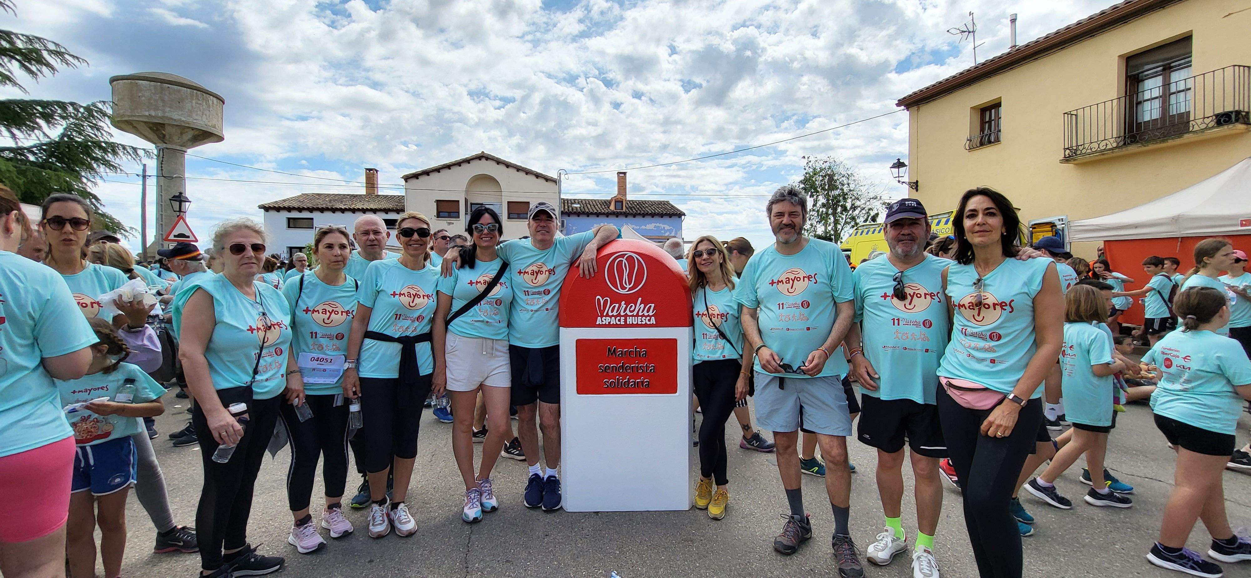La Marcha Aspace en el avituallamiento de Banariés. Foto: Mercedes Manterola