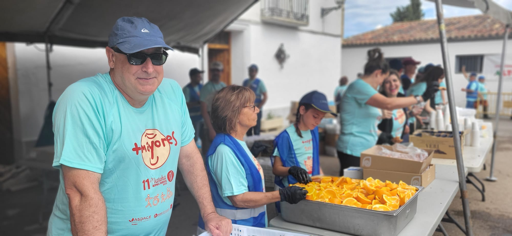 La Marcha Aspace en el avituallamiento de Banariés. Foto: Myriam Martínez