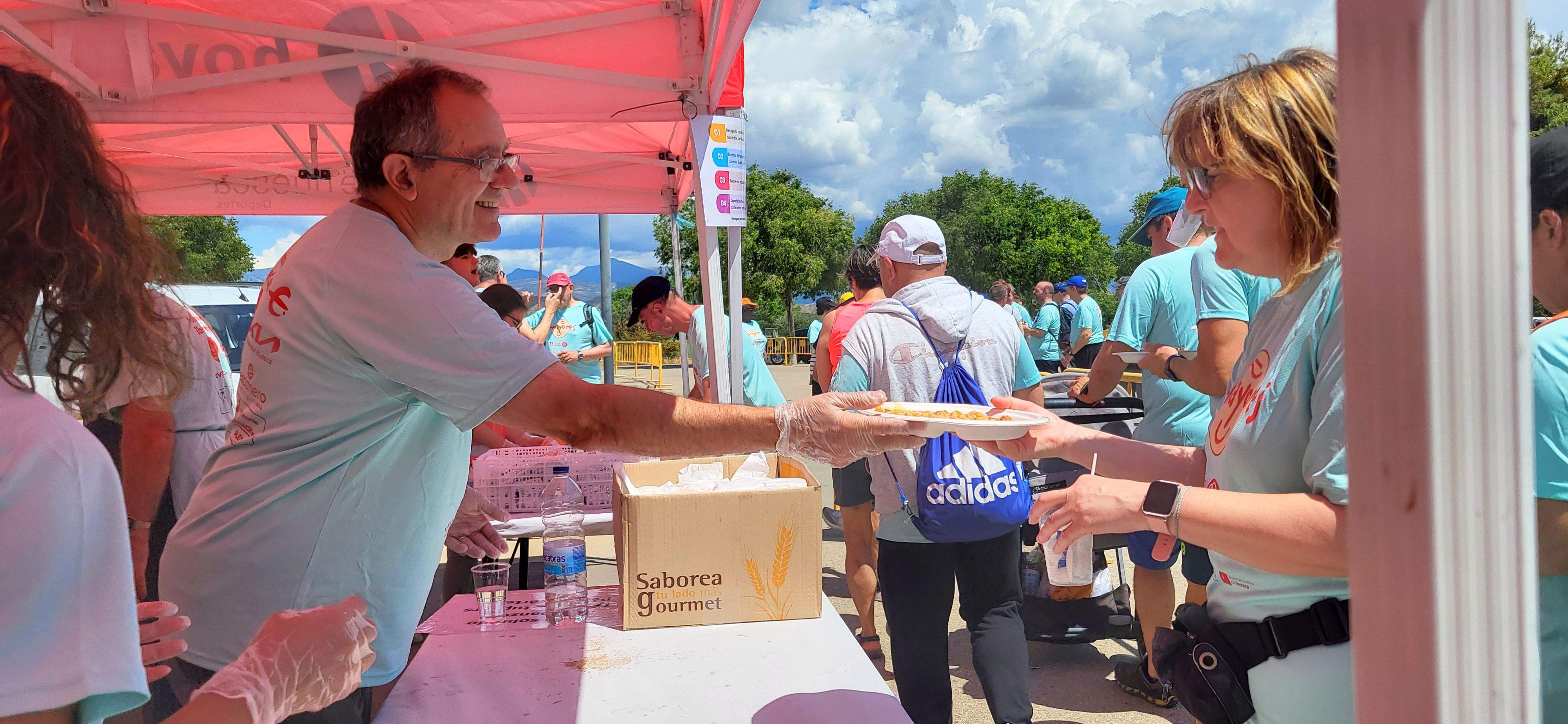 La comida, garbanzos buenísimos. Foto Myriam Martínez