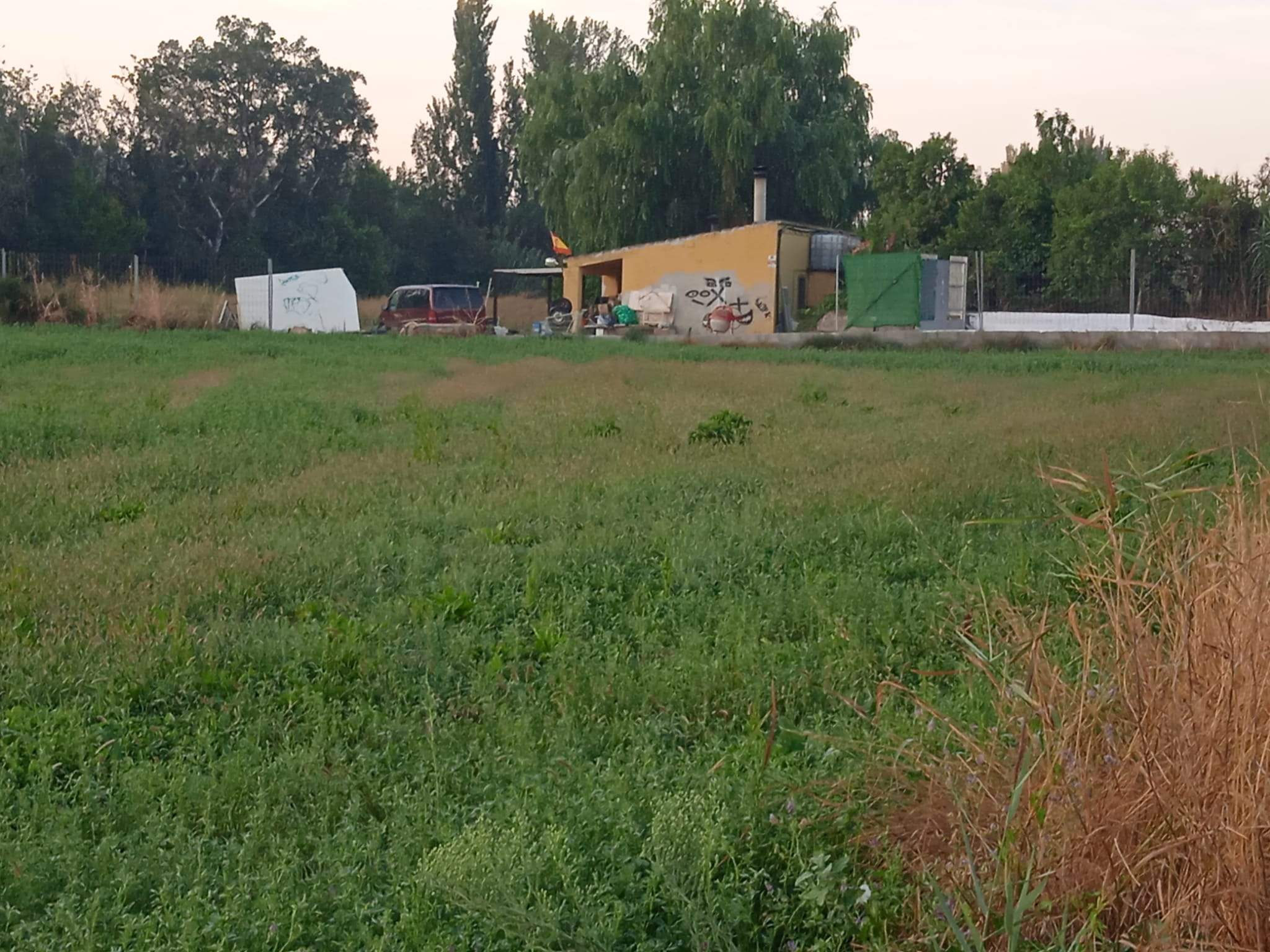 Caseta donde ha sido encontrado el muerto este sábado.