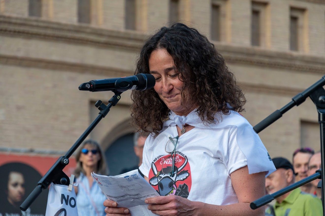 Manifestación en Zaragoza por la protección de Canal Roya. 