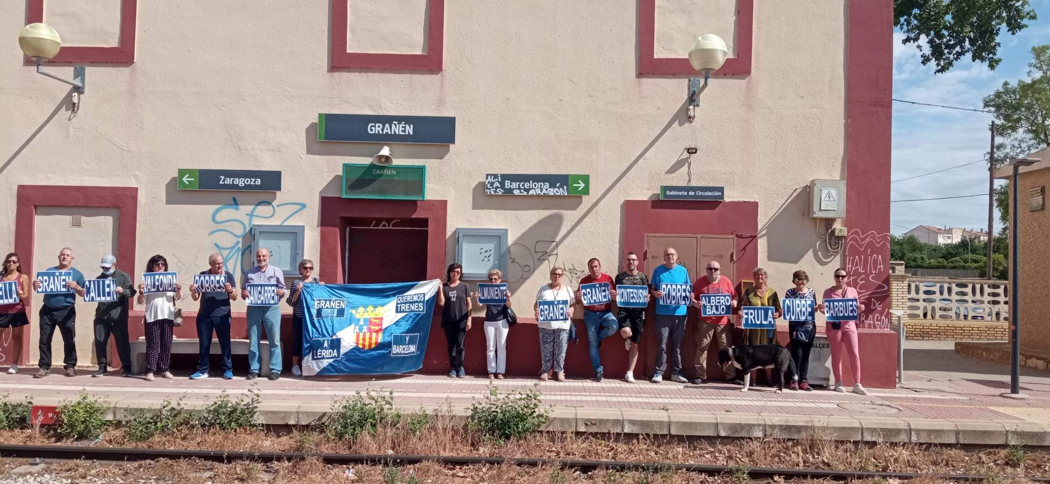 Concentración de Monegros No Pierdas Tu Tren.