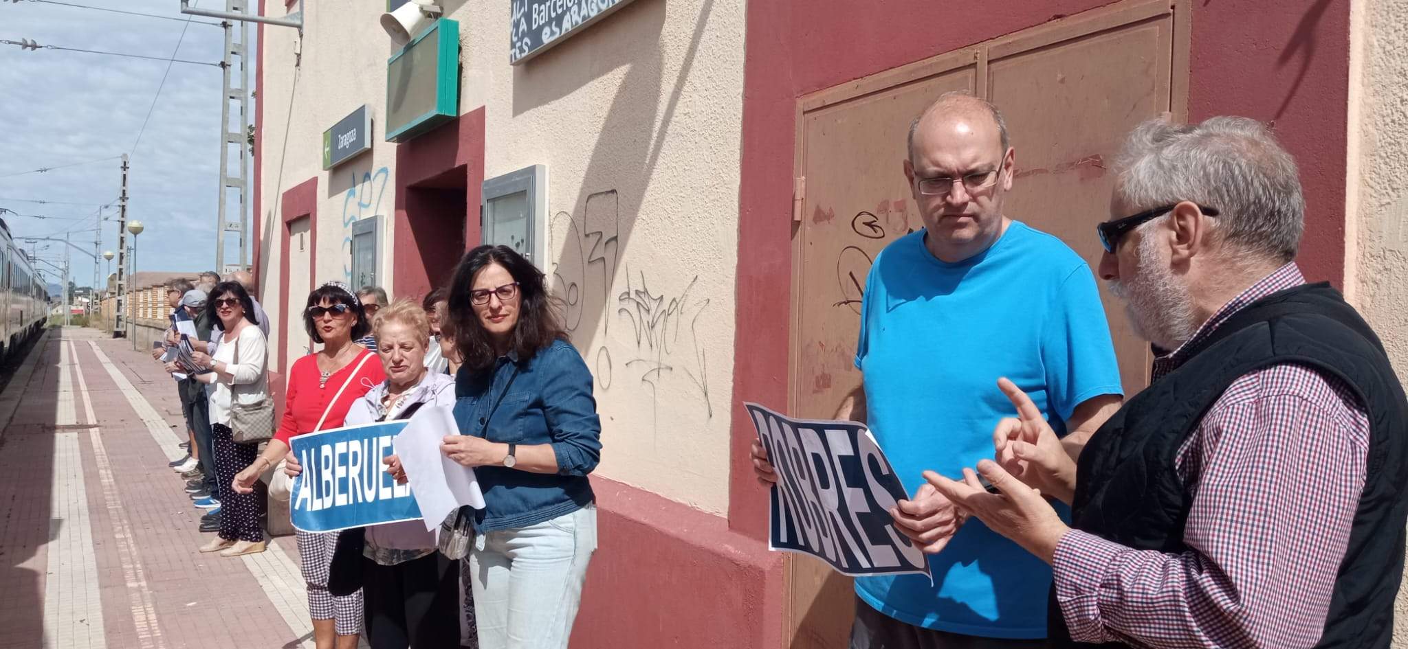 Concentración de Monegros No Pierdas Tu Tren.