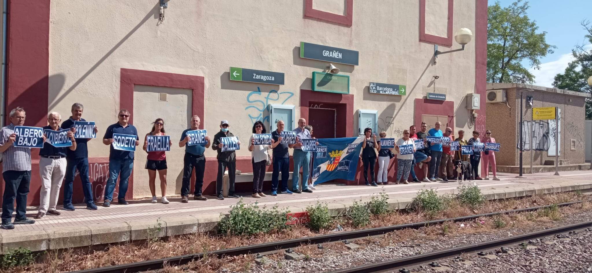 Concentración de Monegros No Pierdas Tu Tren.