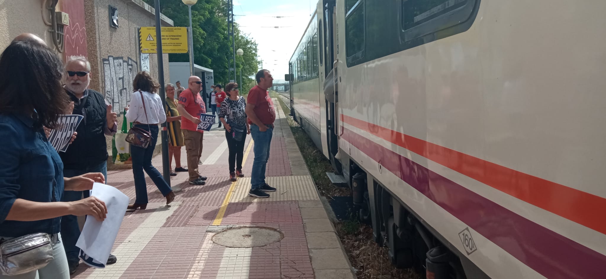 Concentración de Monegros No Pierdas Tu Tren.