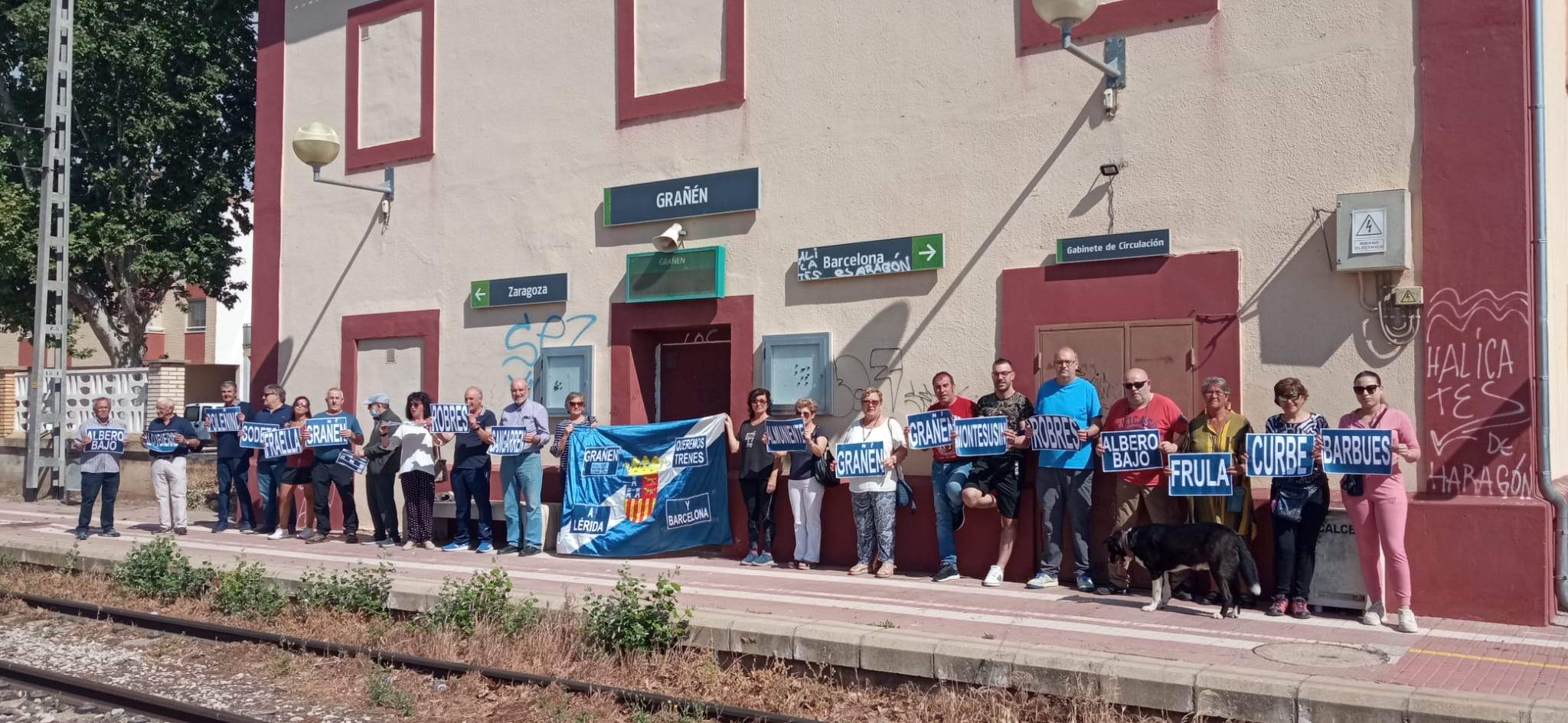 Concentración de Monegros No Pierdas Tu Tren.