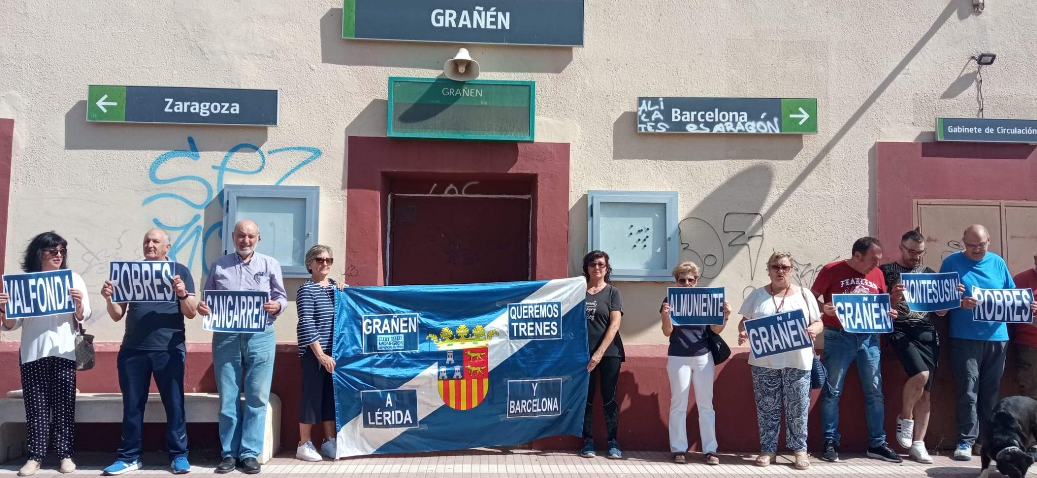 Concentración de Monegros No Pierdas Tu Tren.