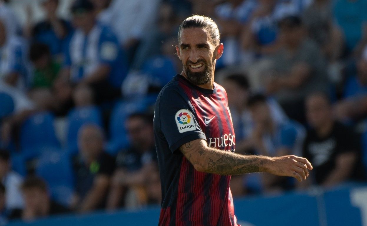 Marc Mateu, jugador del Huesca en el choque ante el Leganés. Foto: SD Huesca