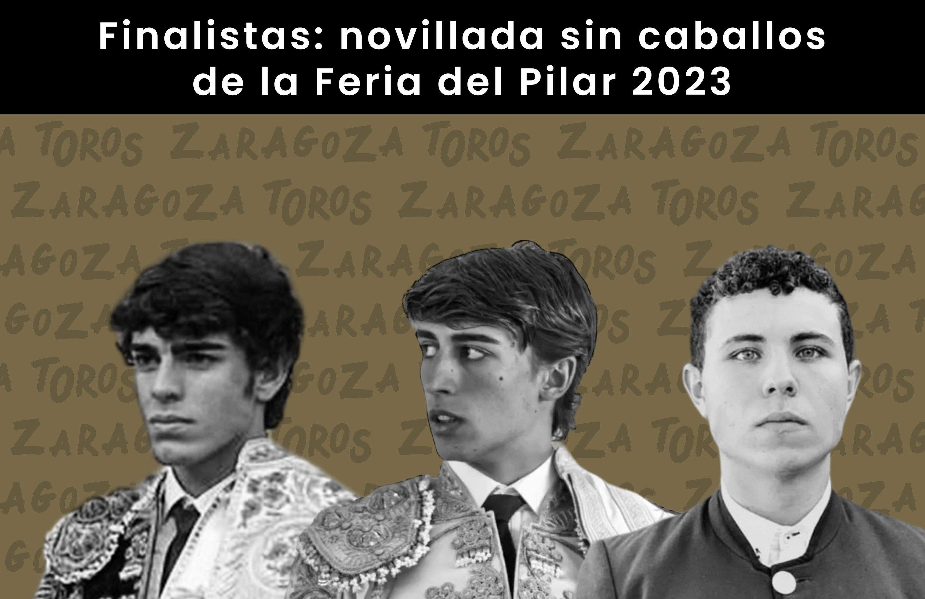Jorge Mallén, Roberto Martín y Héctor Marco, novilleros aragoneses. Foto: @zaragoza_toros