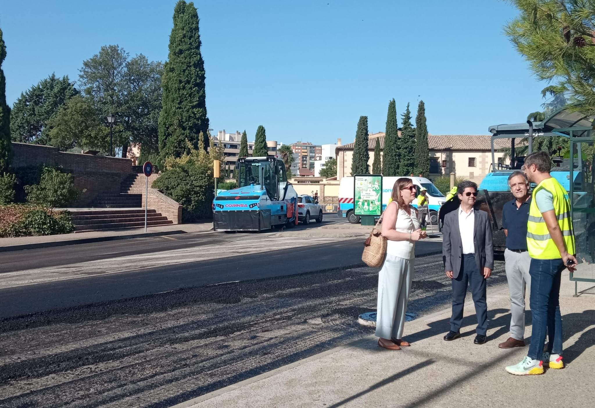 Las obras del plan de asfaltado de Huesca avanzan al ritmo previsto 