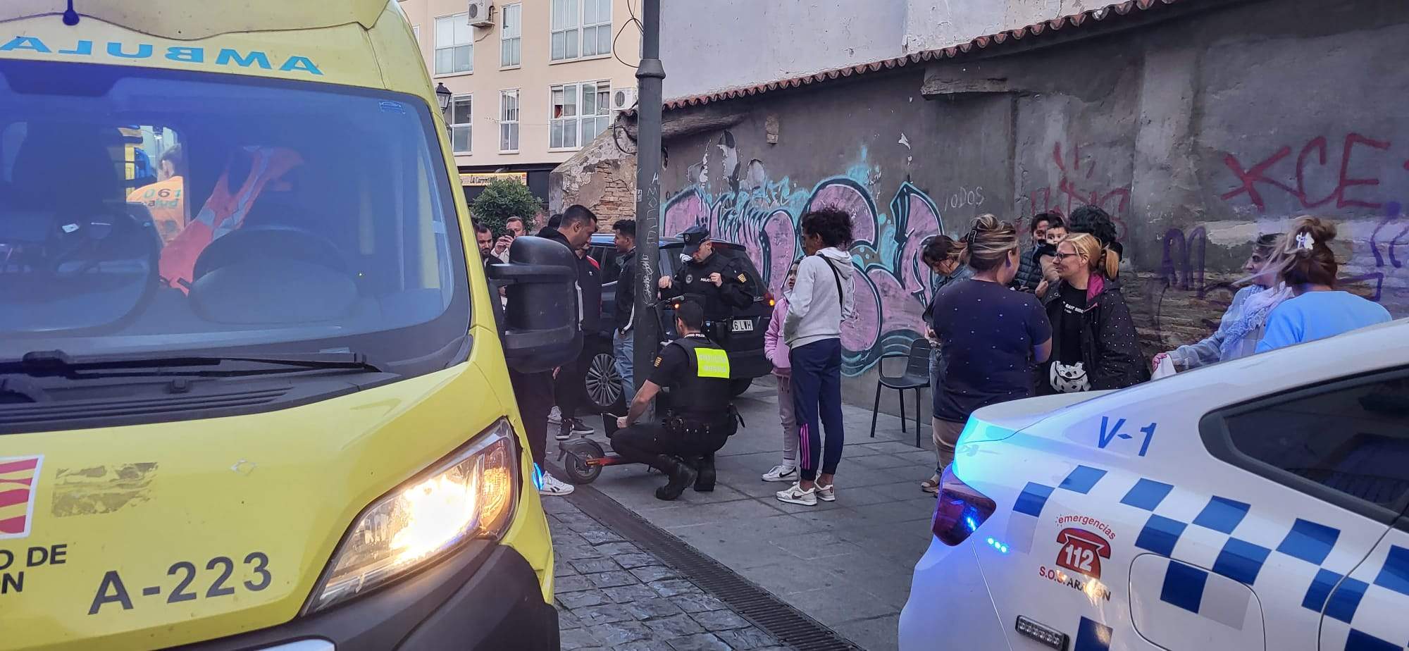 Accidente en la confluencia de San Lorenzo y Argensolas.