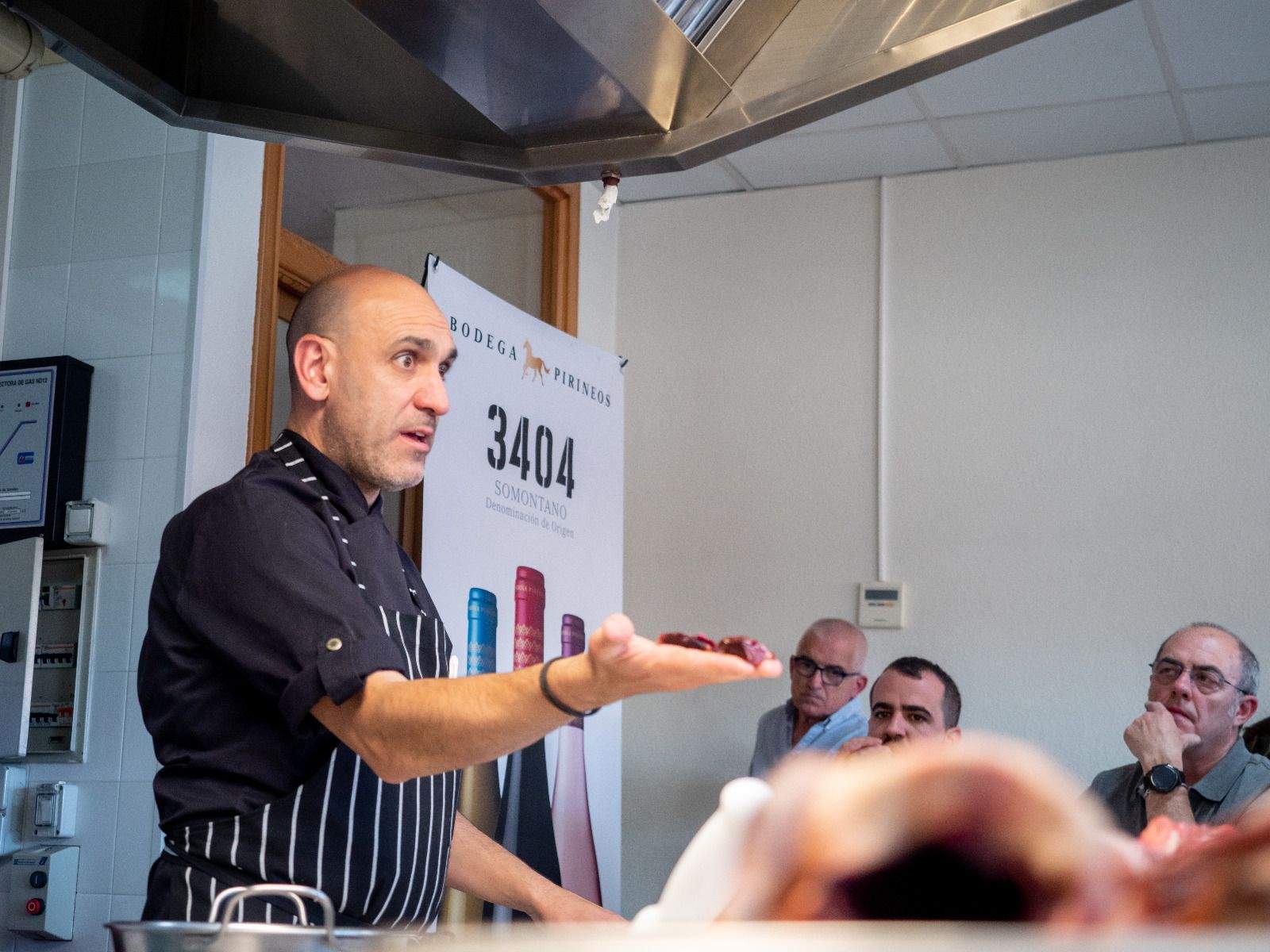 Taller de Gastronomía de Luis Lera en la Escuela de Hostelería de Huesca