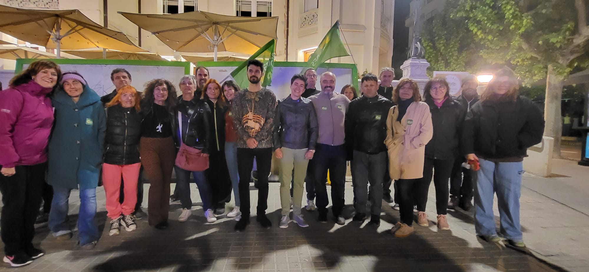 Miembros de Verdes Equo en la Plaza de Navarra